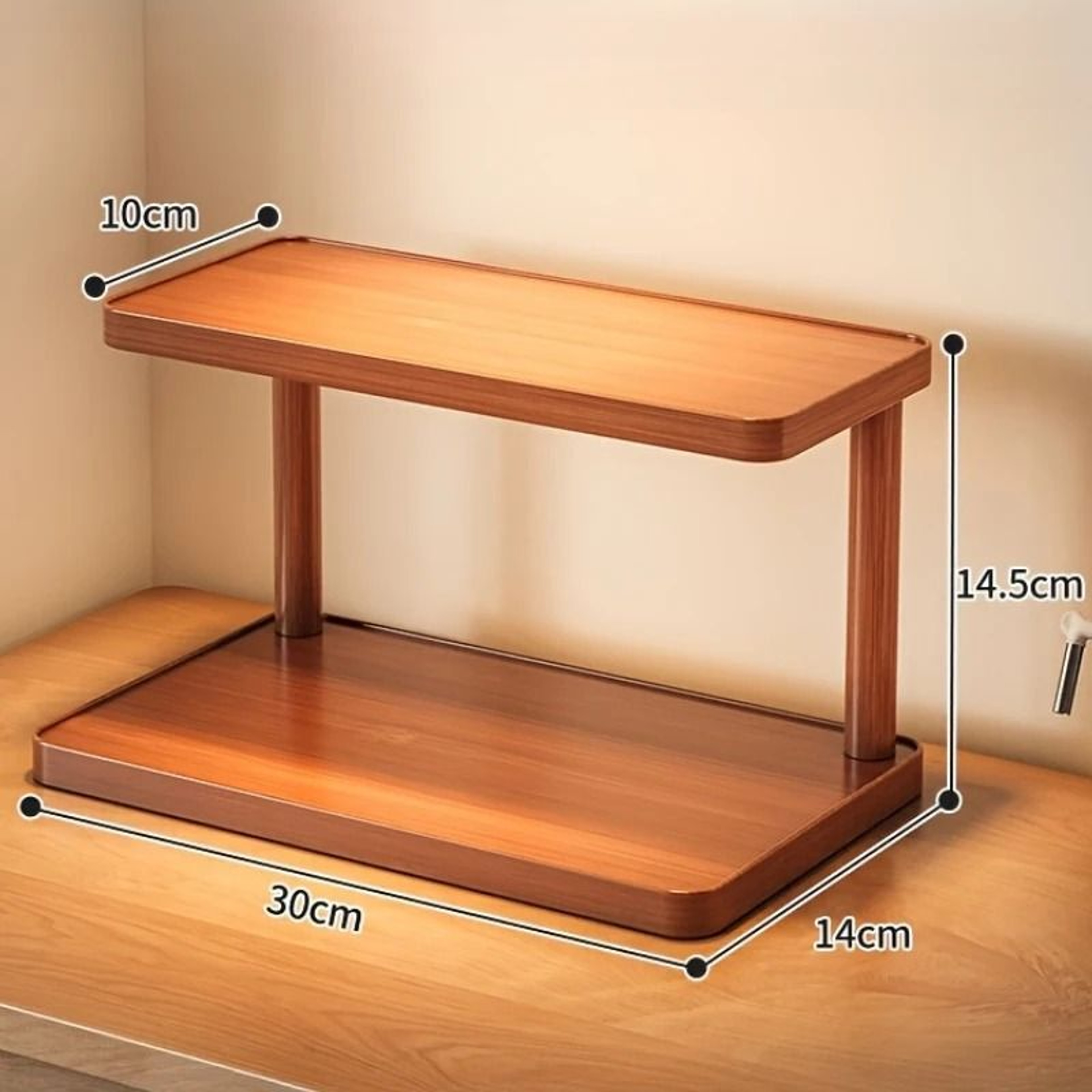 2Tier Wooden Storage Rack  Countertop Organizer 7