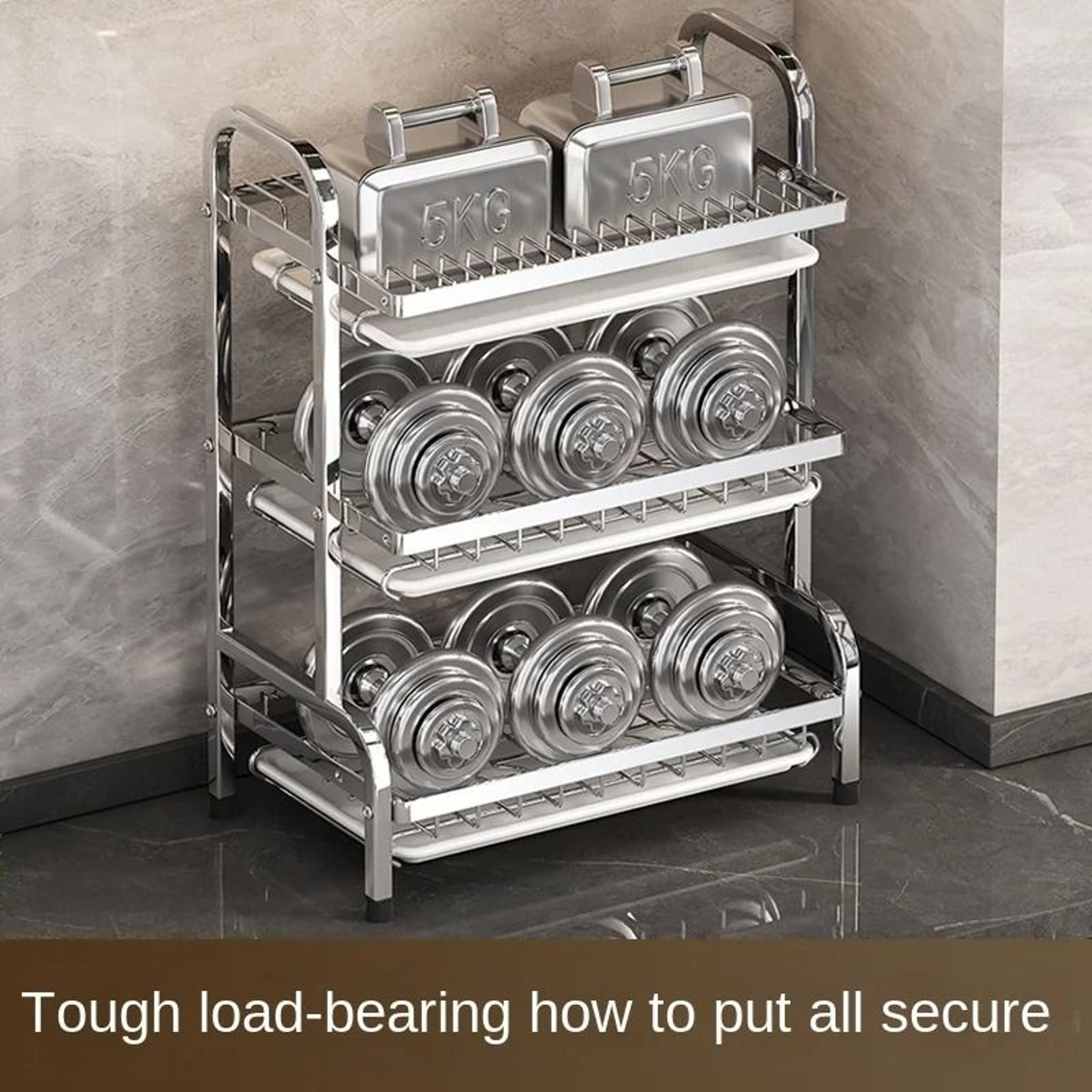 Premium Large RustProof Dish Drying Rack With Compact Drainboard Set 4