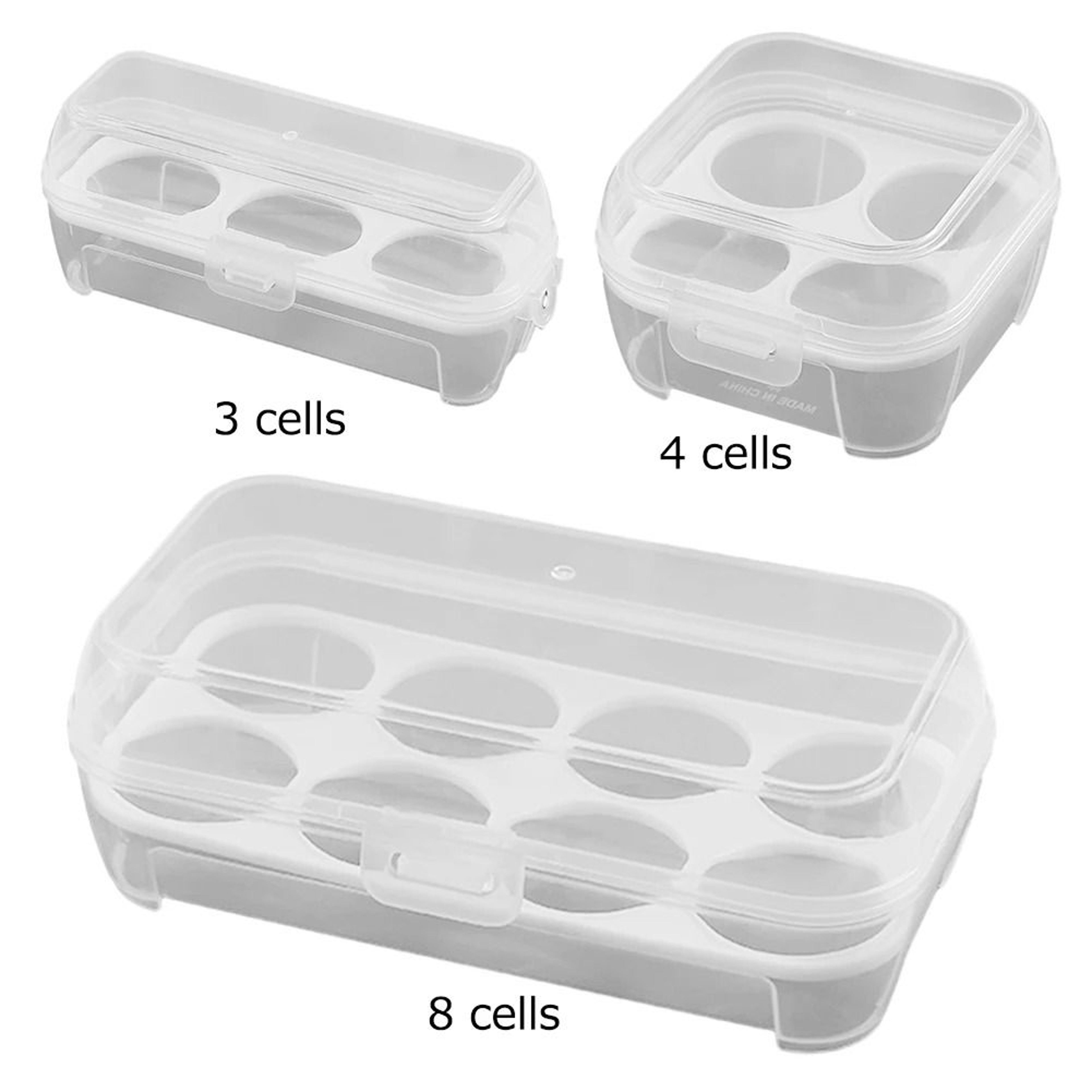 Transparent Shockproof Egg Holder Case With Protective Locking Lid 0