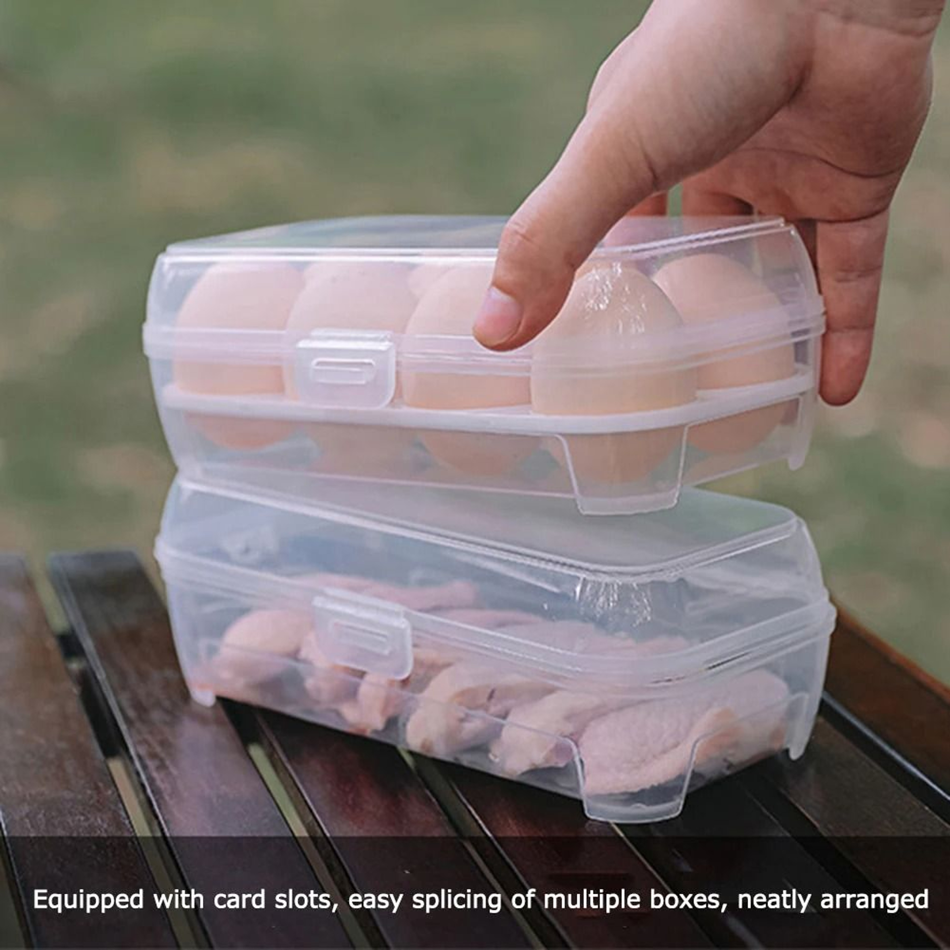 Transparent Shockproof Egg Holder Case With Protective Locking Lid 3