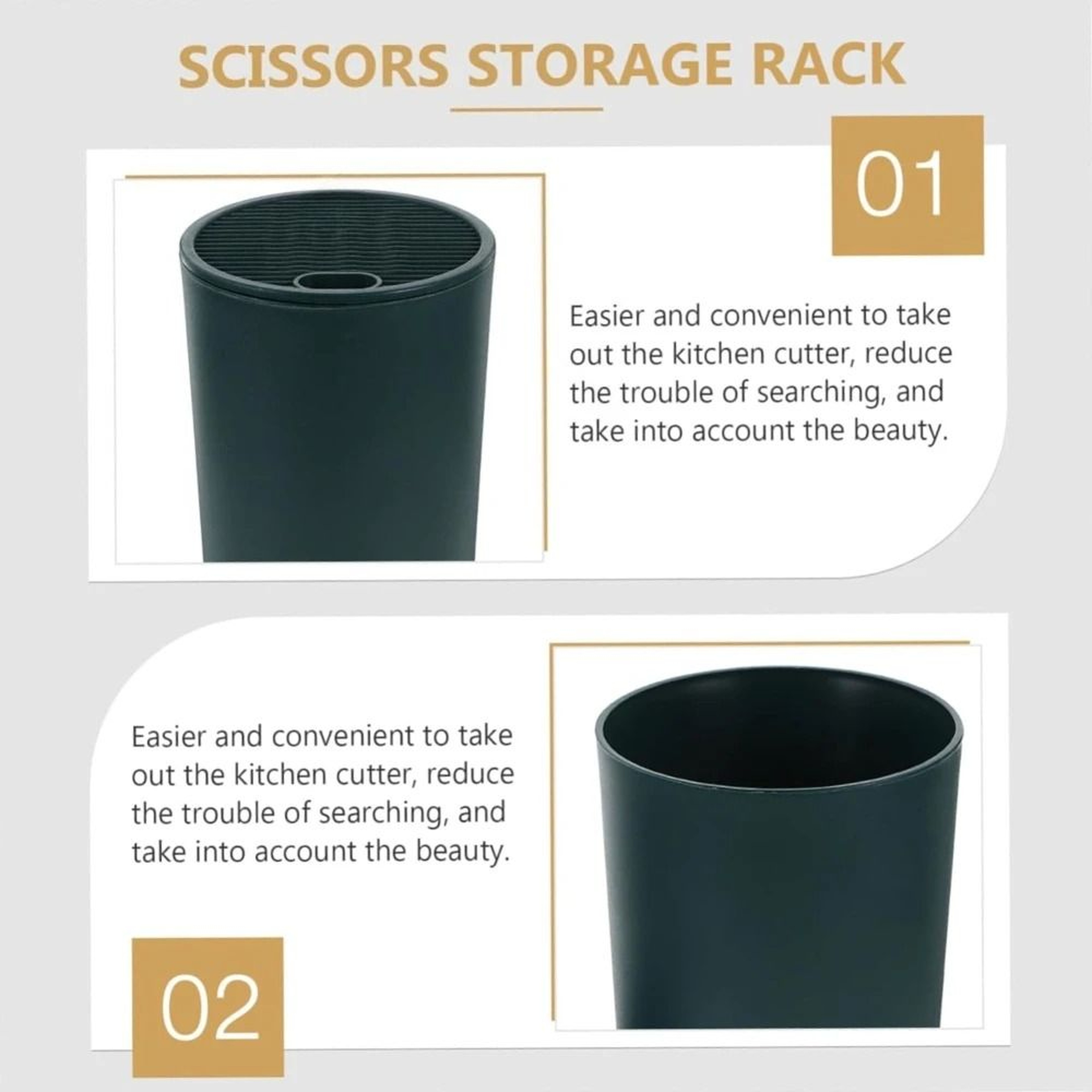 Universal Inserted Knife Holder Block  FastDrying Scissor Storage Rack 2