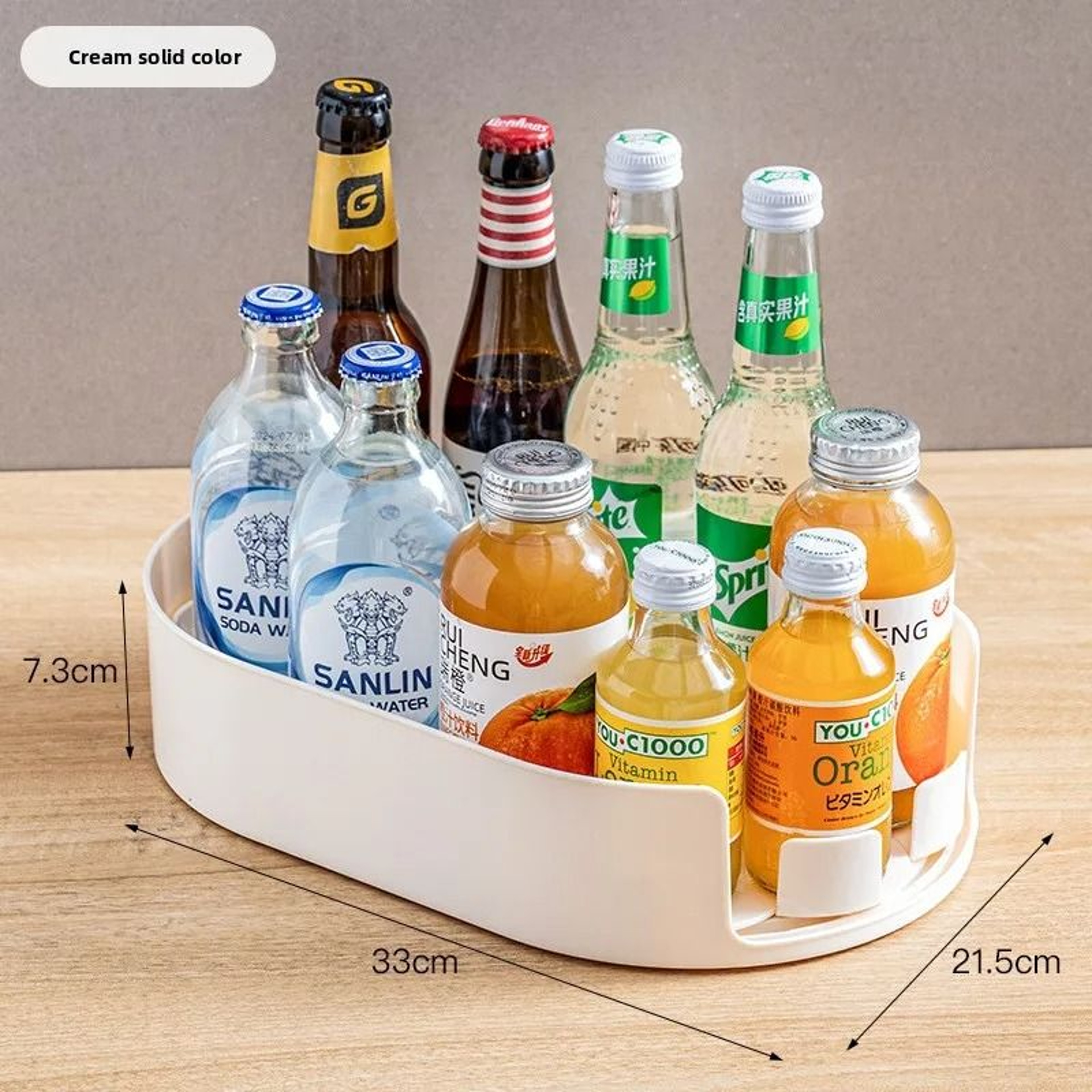 360Degree Rotating Refrigerator Storage Box  Multifunctional Lazy Susan Spice  Drink Organizer 8