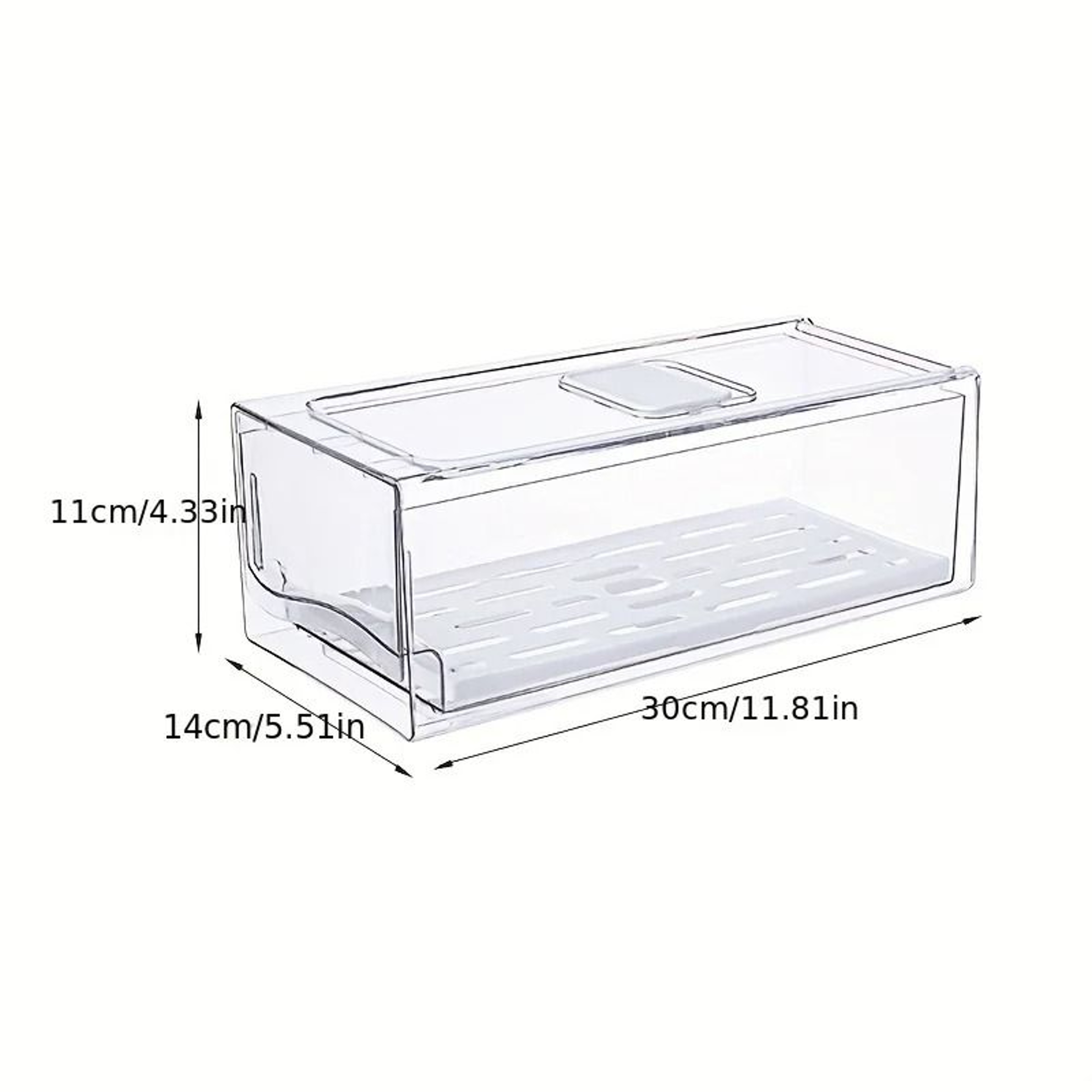 Premium PullOut Refrigerator Storage Drawer  Clear FreshKeeping Organizer Box For Eggs Meat  Frozen 5