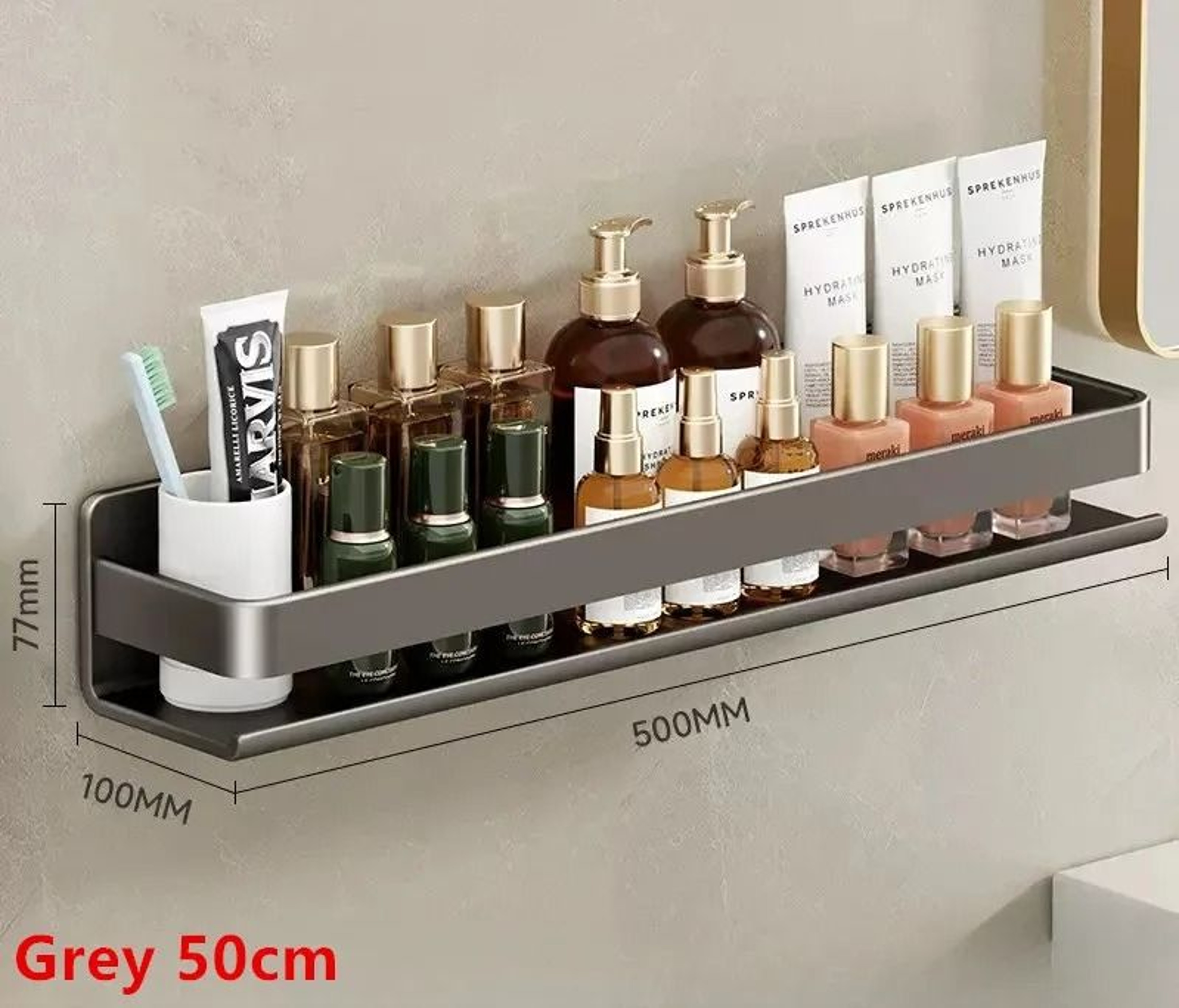 WallMounted MultiFunctional Bathroom  Kitchen Storage Shelf 11