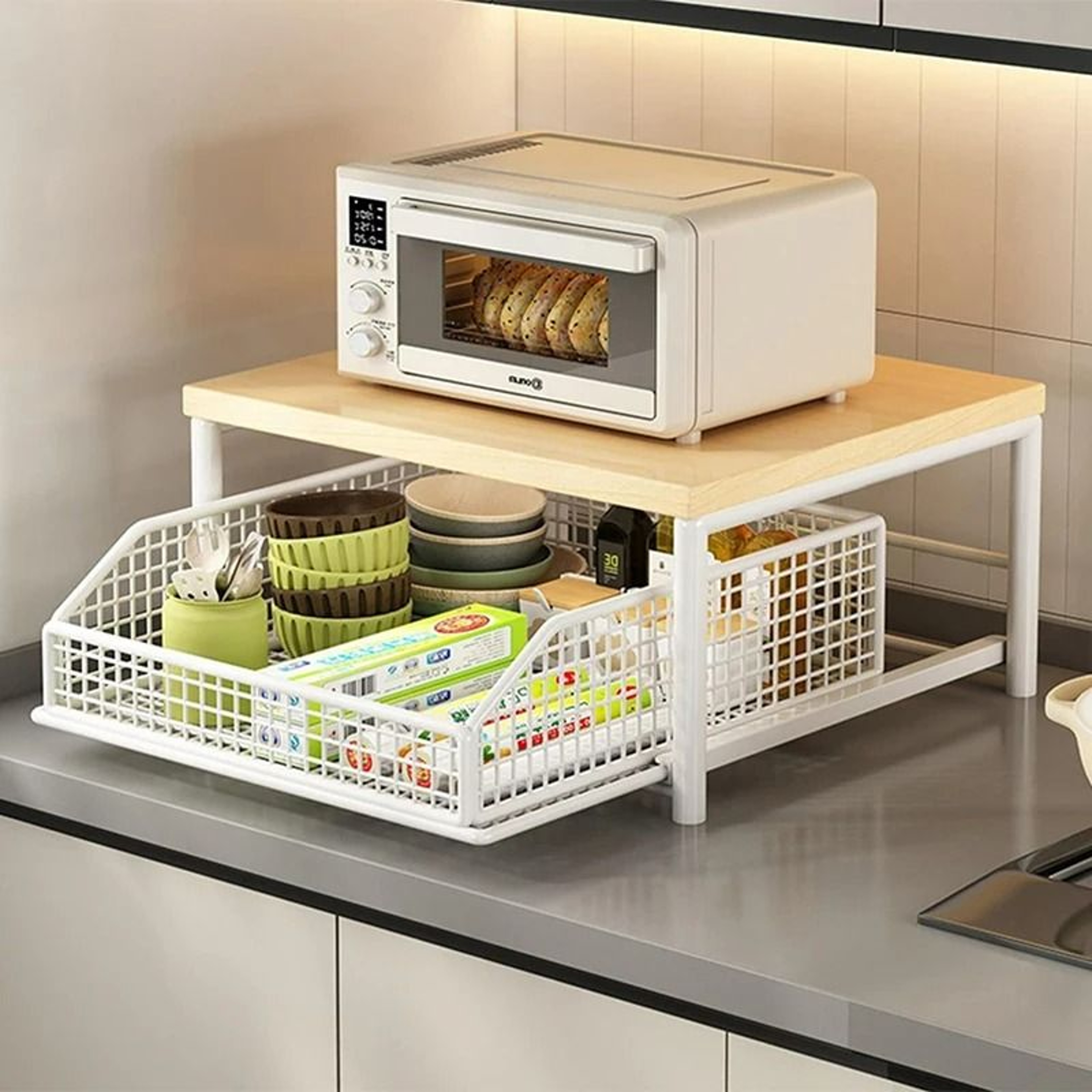 MultiFunctional HeavyDuty Kitchen Countertop Organizer Shelf 0