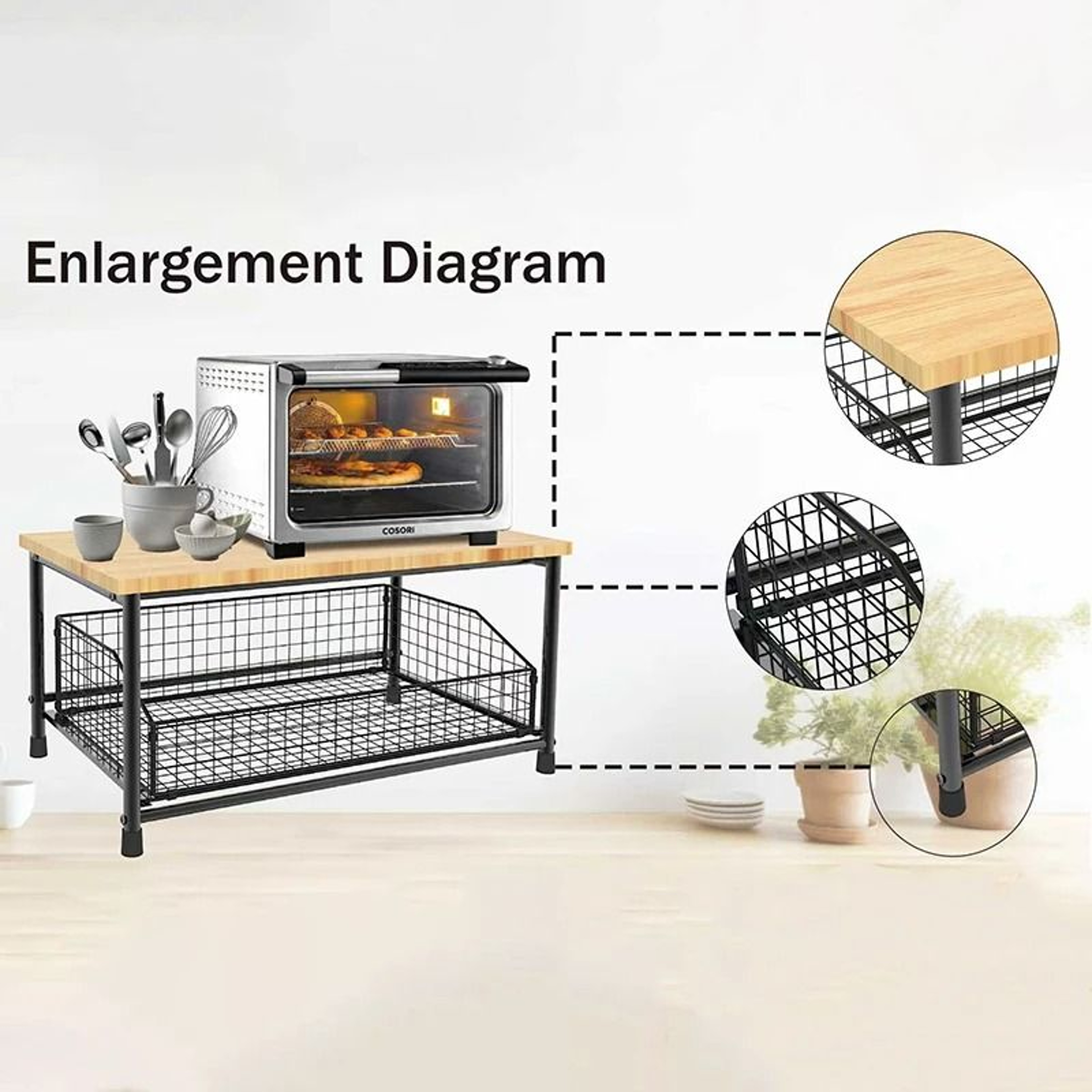 MultiFunctional HeavyDuty Kitchen Countertop Organizer Shelf 5