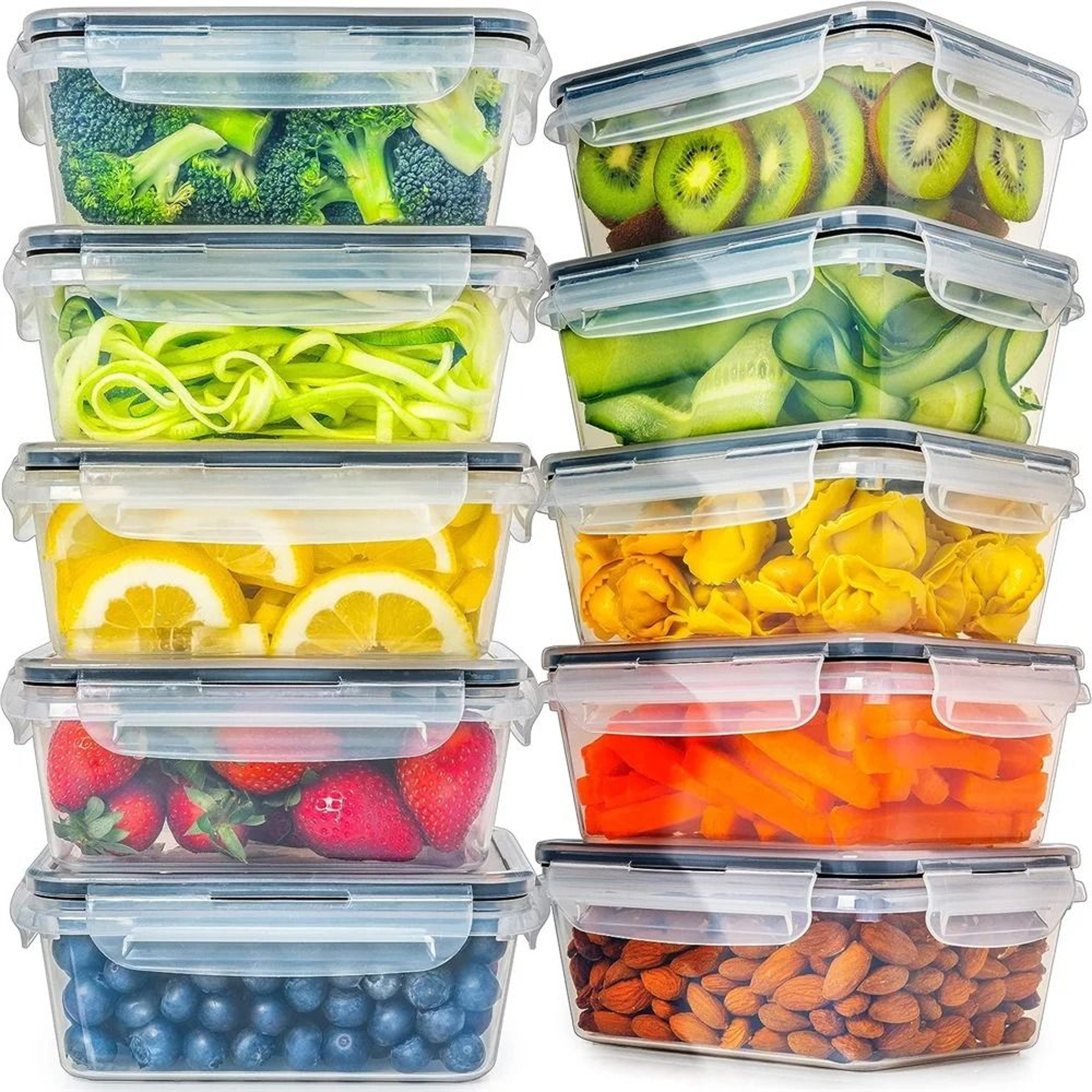10Piece Premium Kitchen Food Storage Containers Set With Labels  Marker 6