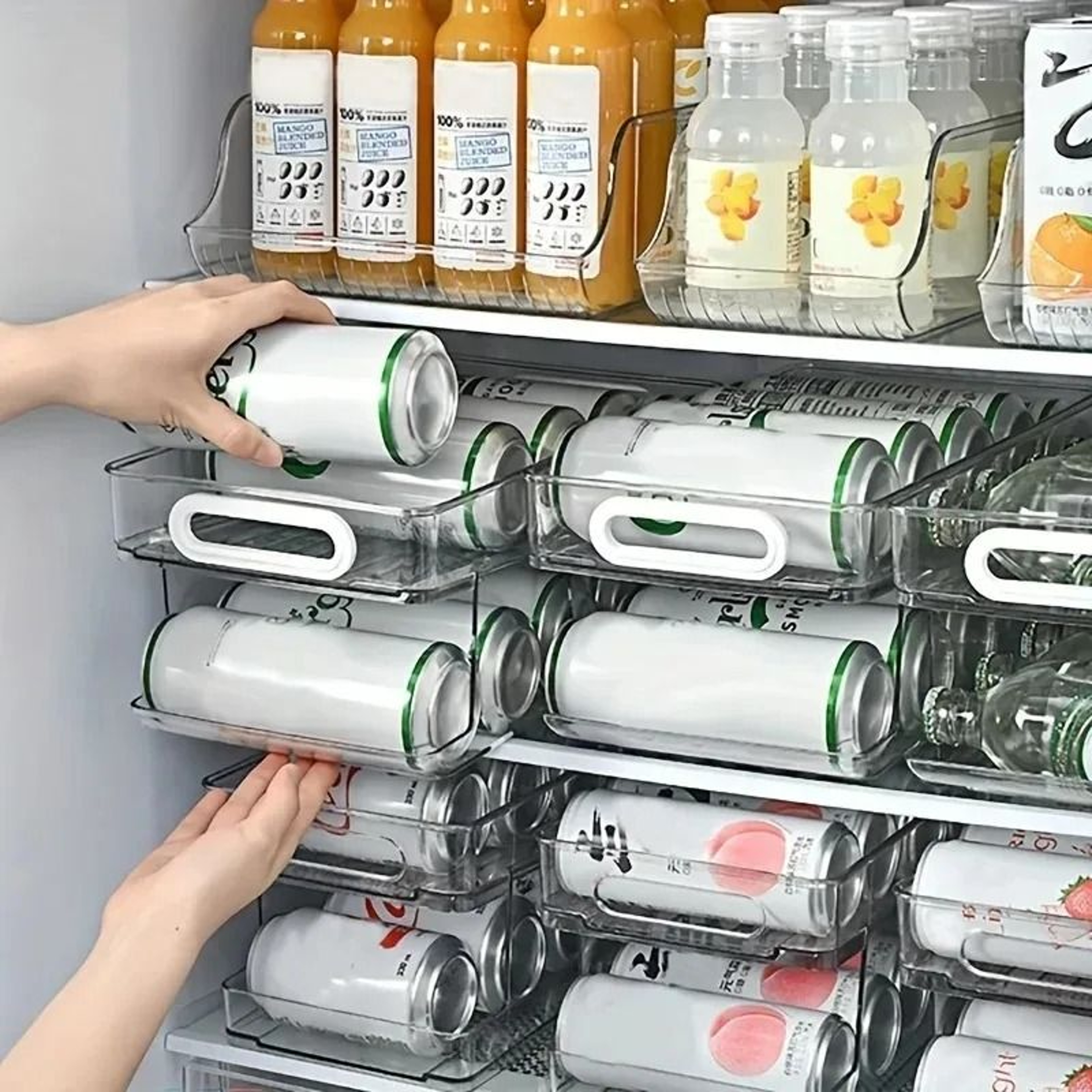 Stackable MultiTier Soda Can Dispenser  Drink Organizer Bins 2