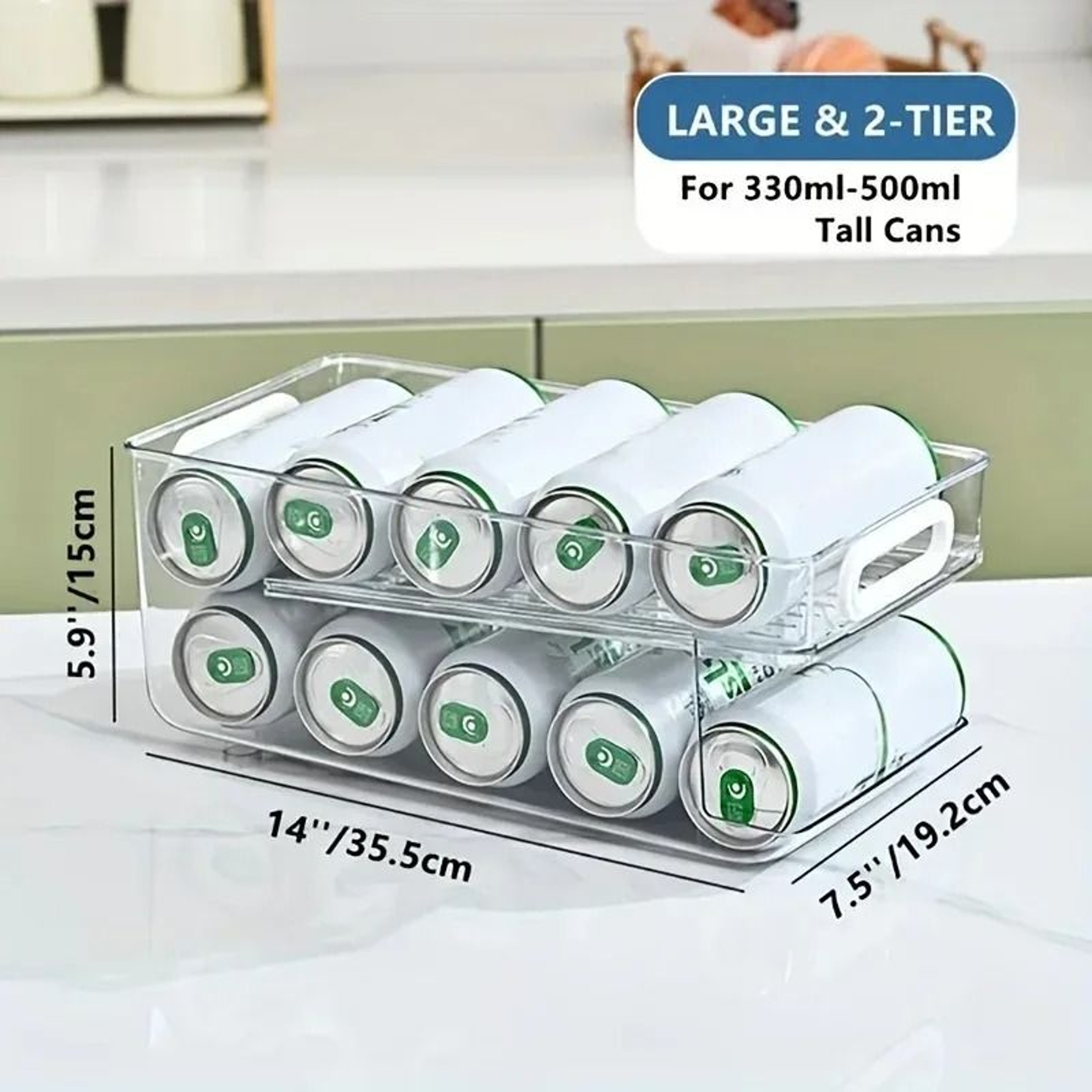 Stackable MultiTier Soda Can Dispenser  Drink Organizer Bins 5
