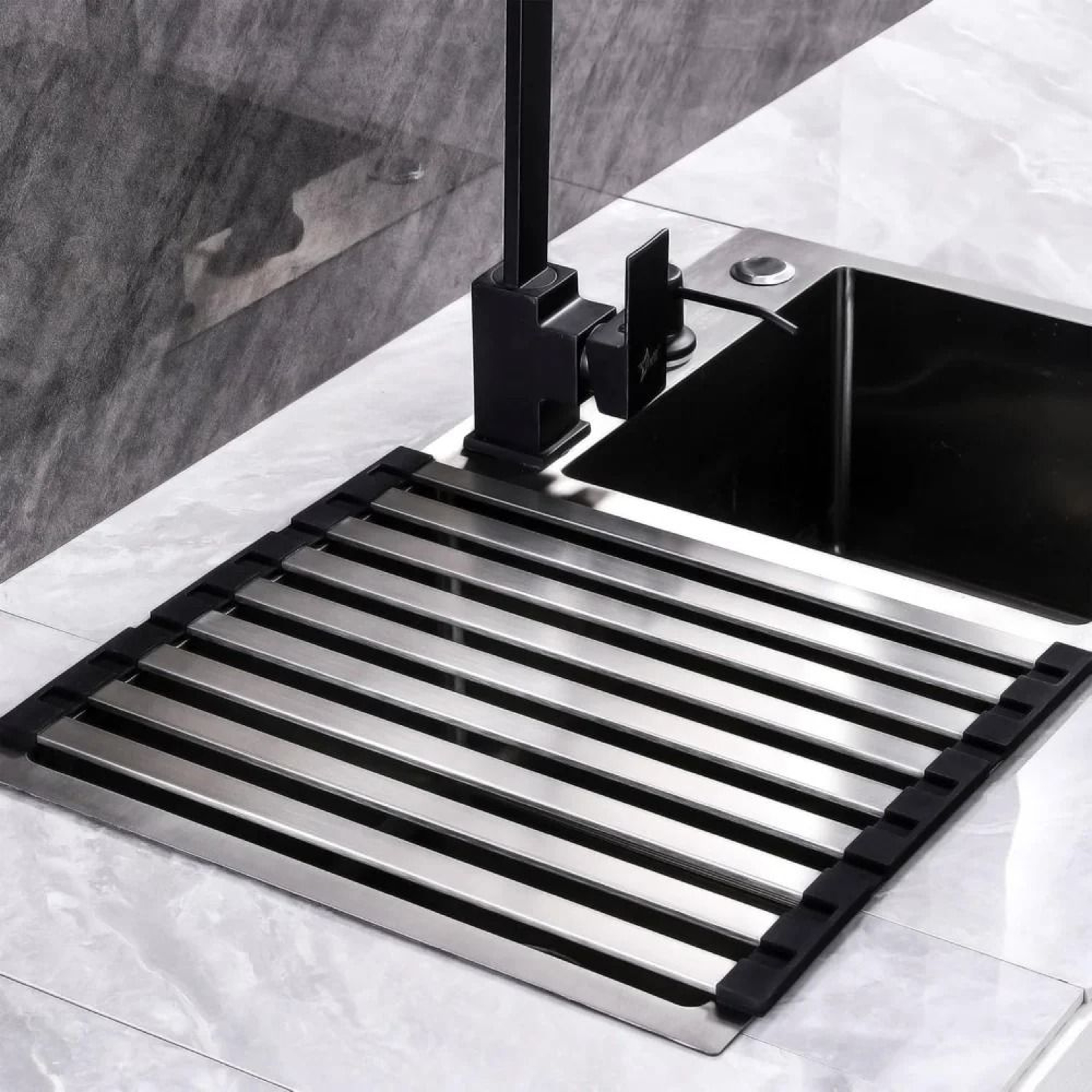 Foldable Retractable 304 Stainless Steel Kitchen Sink Drain Basket 0