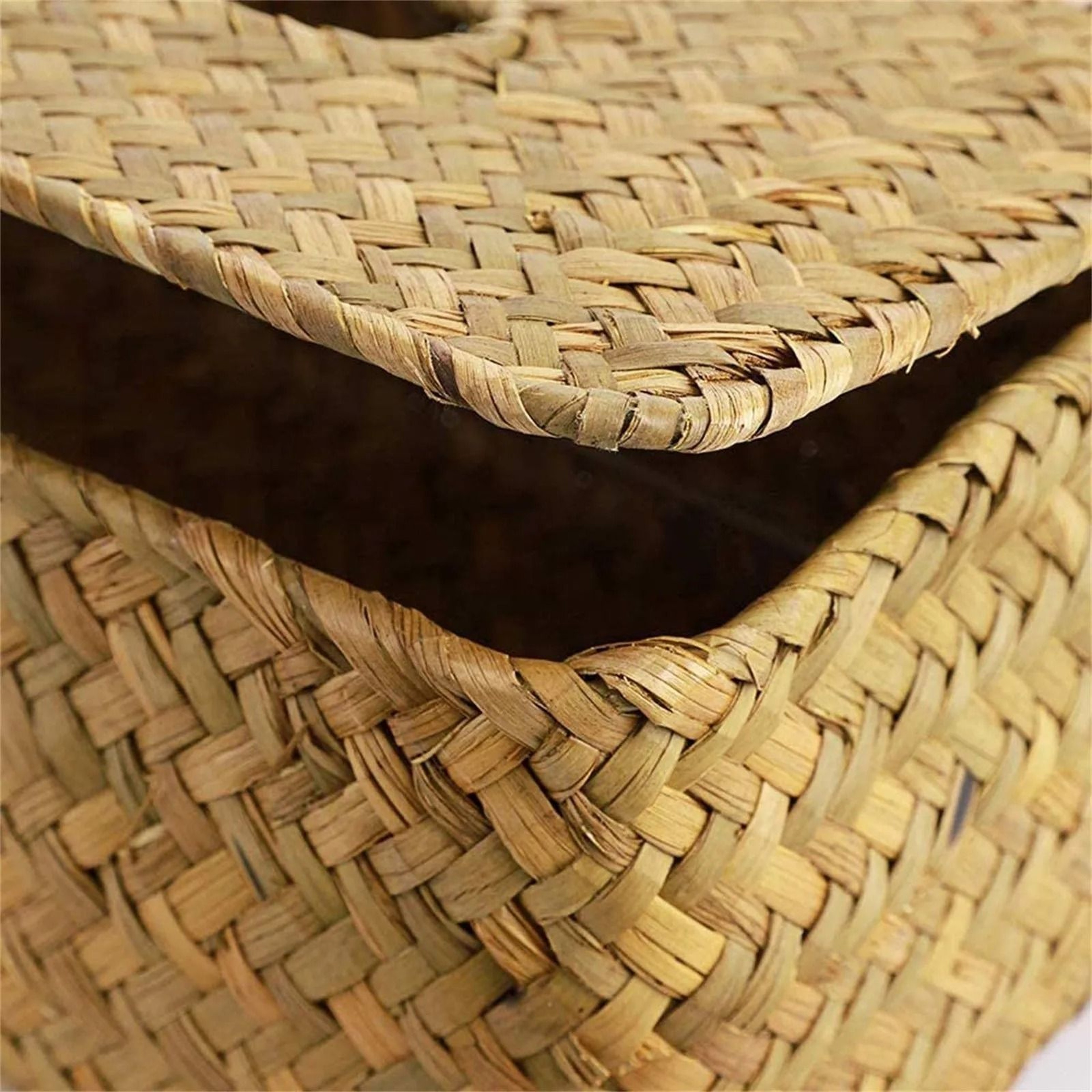Handmade Natural Rattan Tissue Box Cover  Desktop Decoration Holder 3