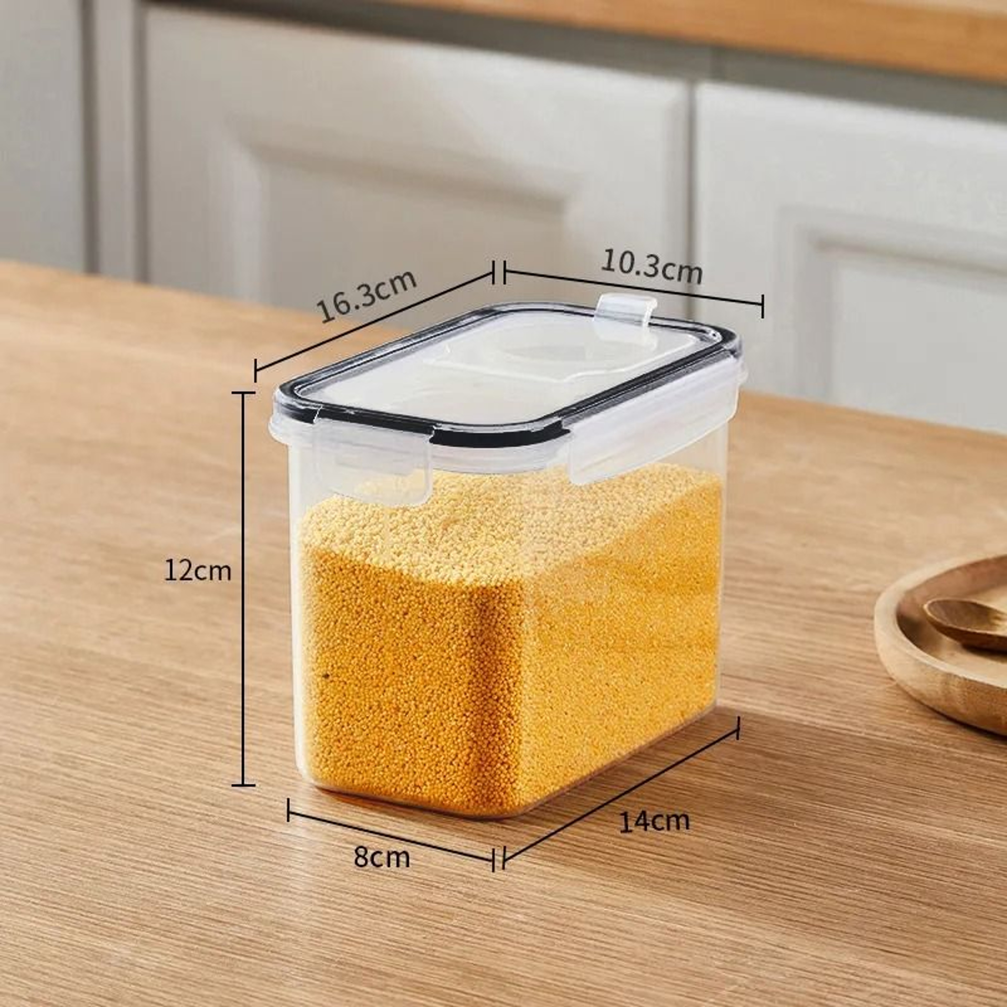 Stackable Food Storage Containers With Lids  Pantry Organization Box 8