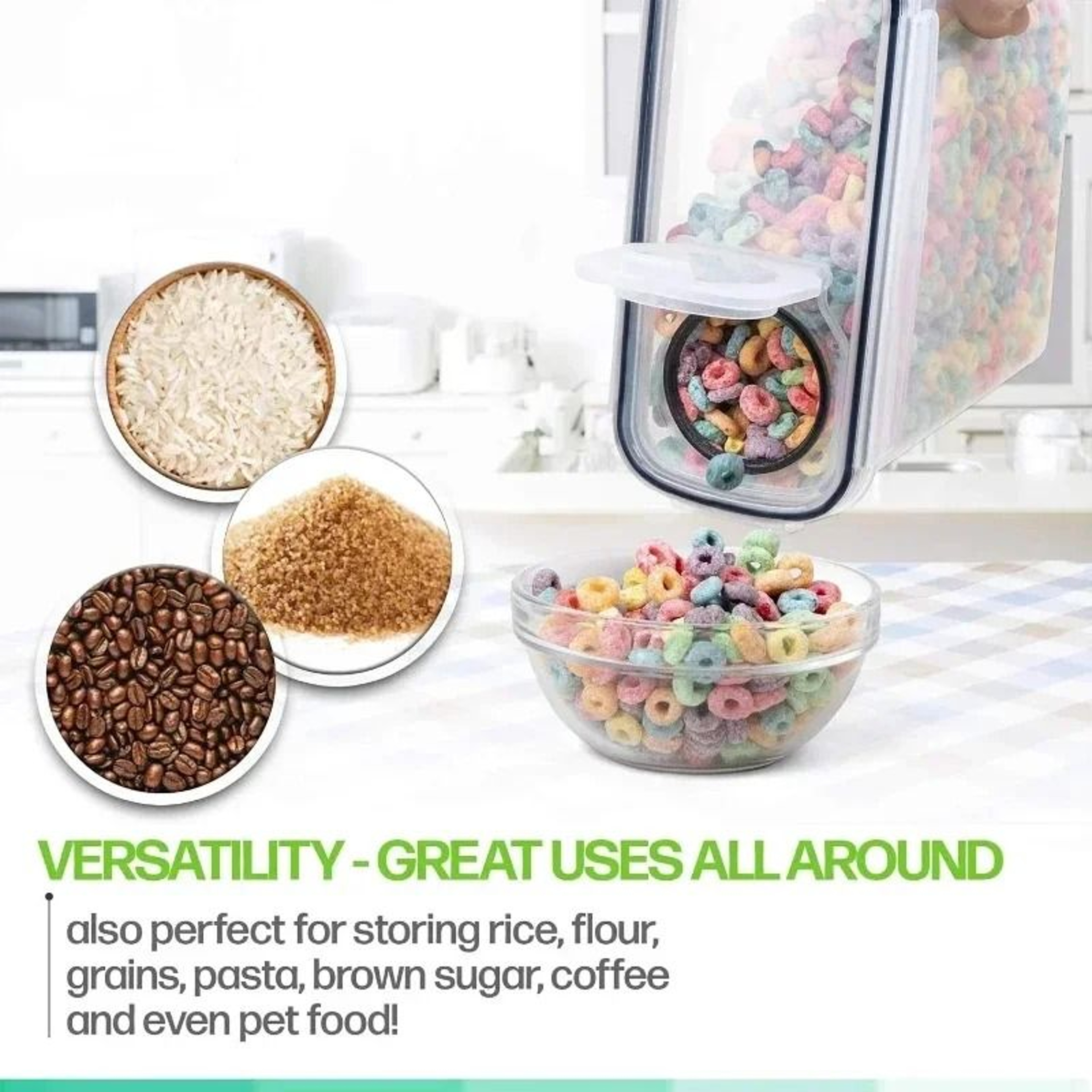Stackable Food Storage Containers With Lids  Pantry Organization Box 1