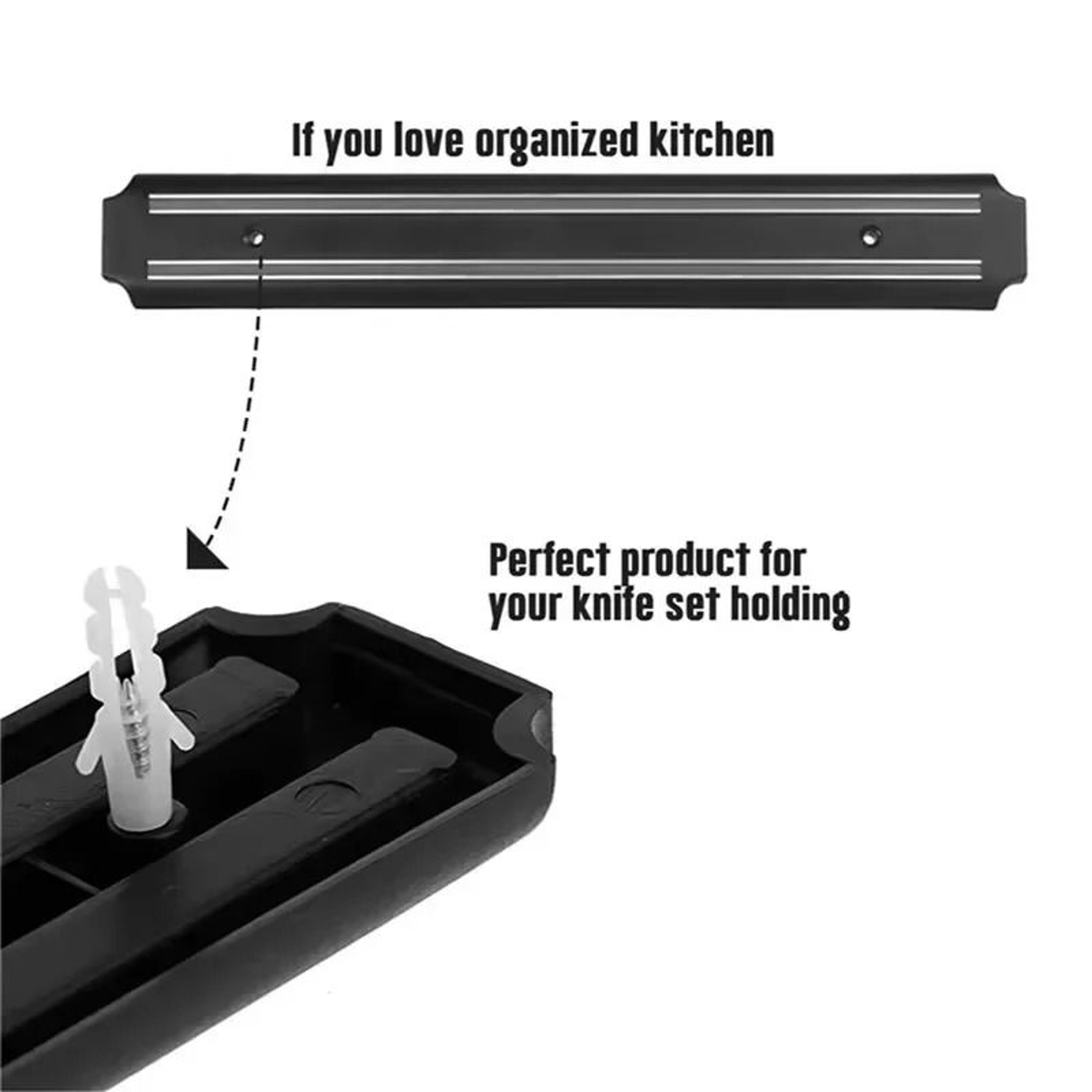 Powerful Magnetic Knife Holder Strips  WallMounted Multifunctional Cutlery Rack 3