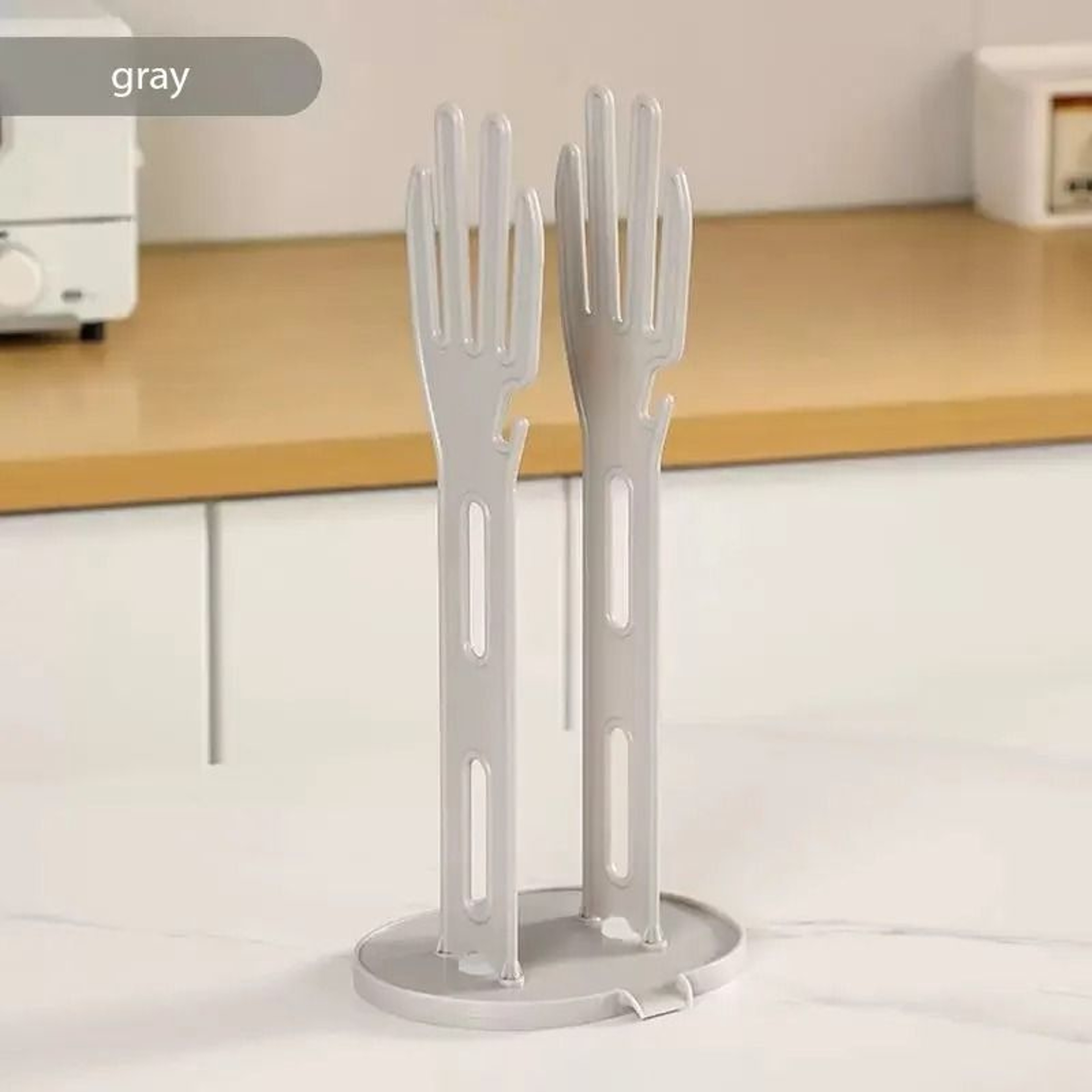 Kitchen Glove Drying Rack With Drainage Base  Vertical Rubber Glove Holder  Towel Storage Stand 7