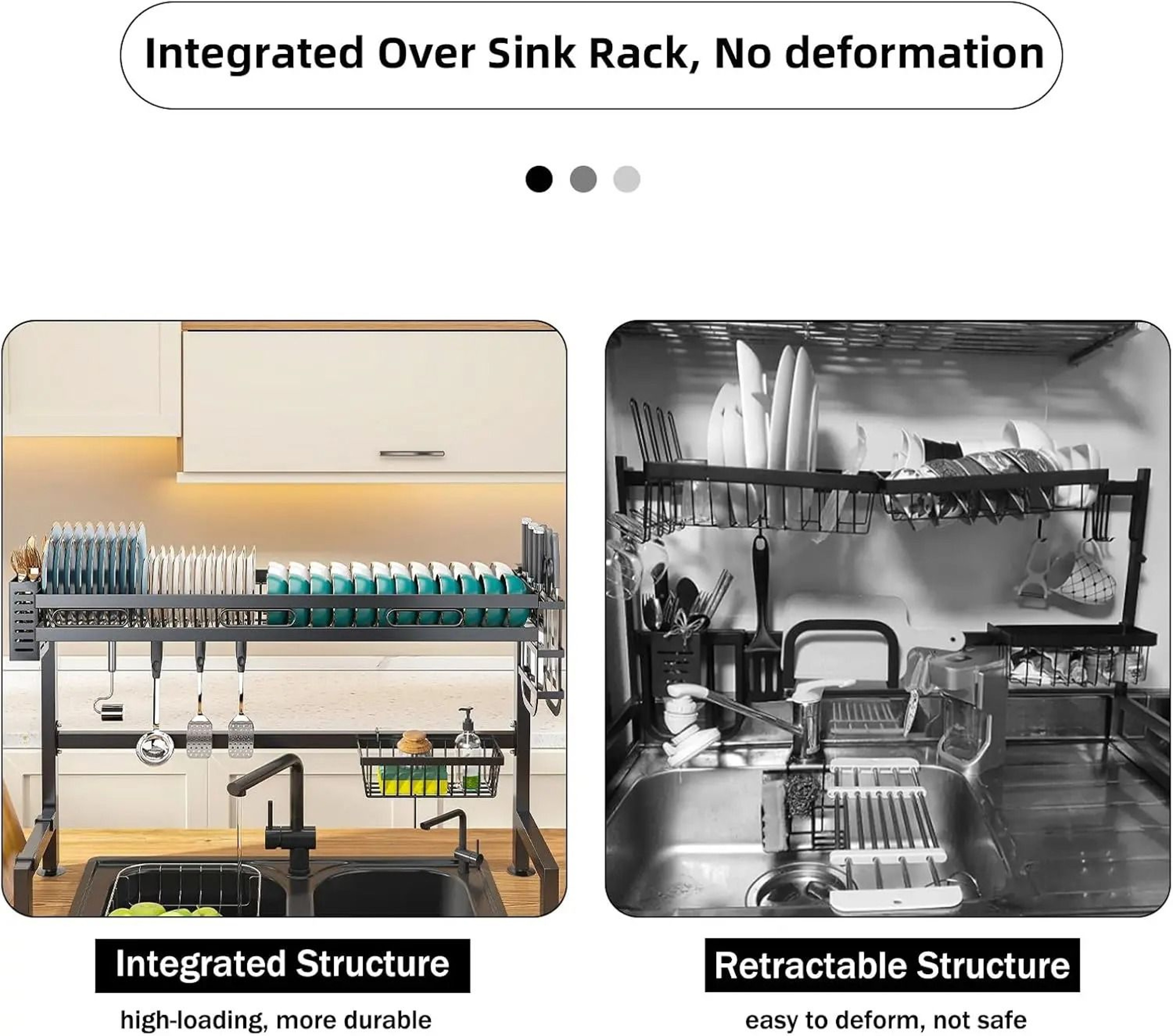 OverTheSink Kitchen Storage Organizer  Premium MultiTier Dish Drying Rack With HeavyDuty Utility Ac 5
