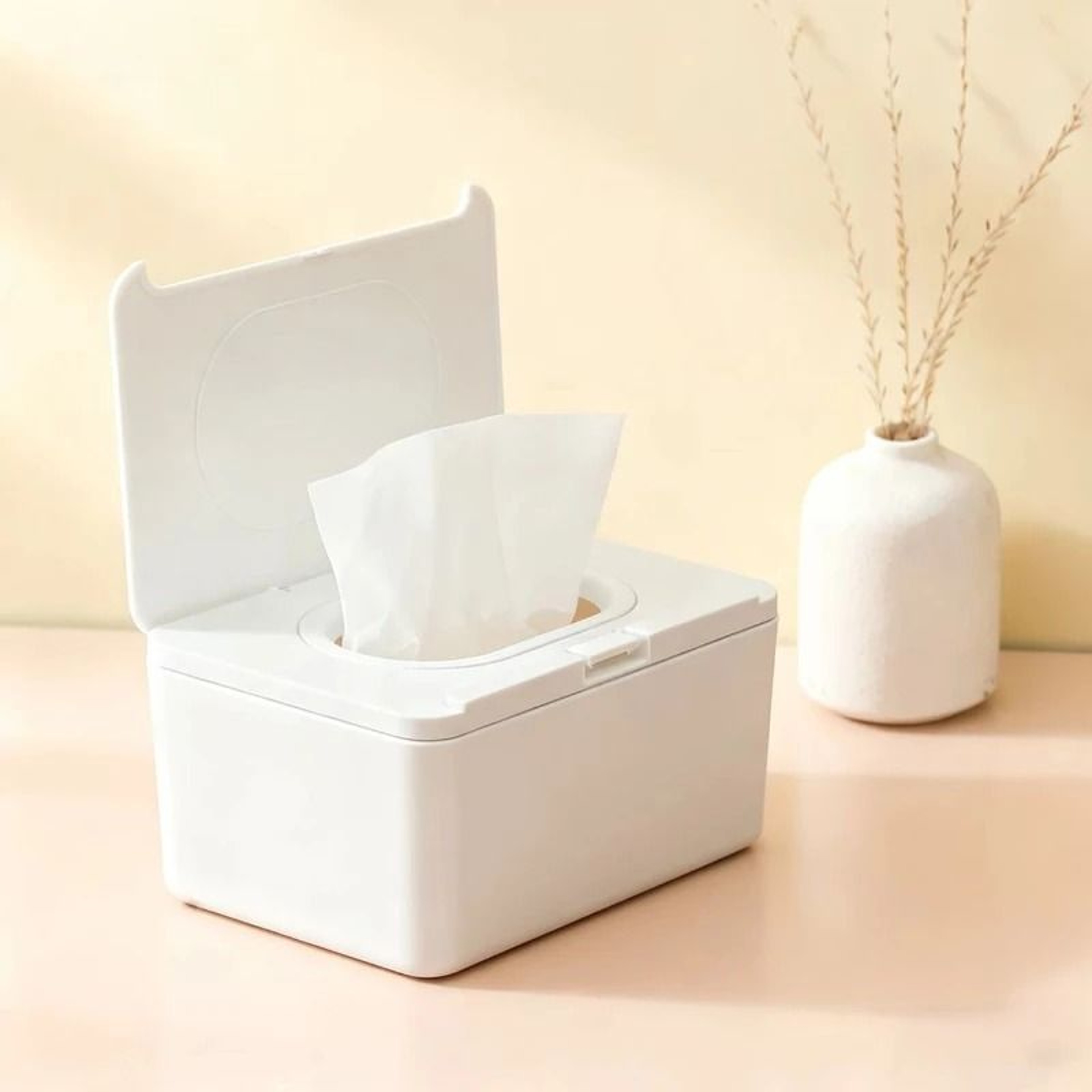 Multifunctional Automatic Flip Top Storage Box  MoistureProof Tissues  Masks Dispenser For Home  Of 9