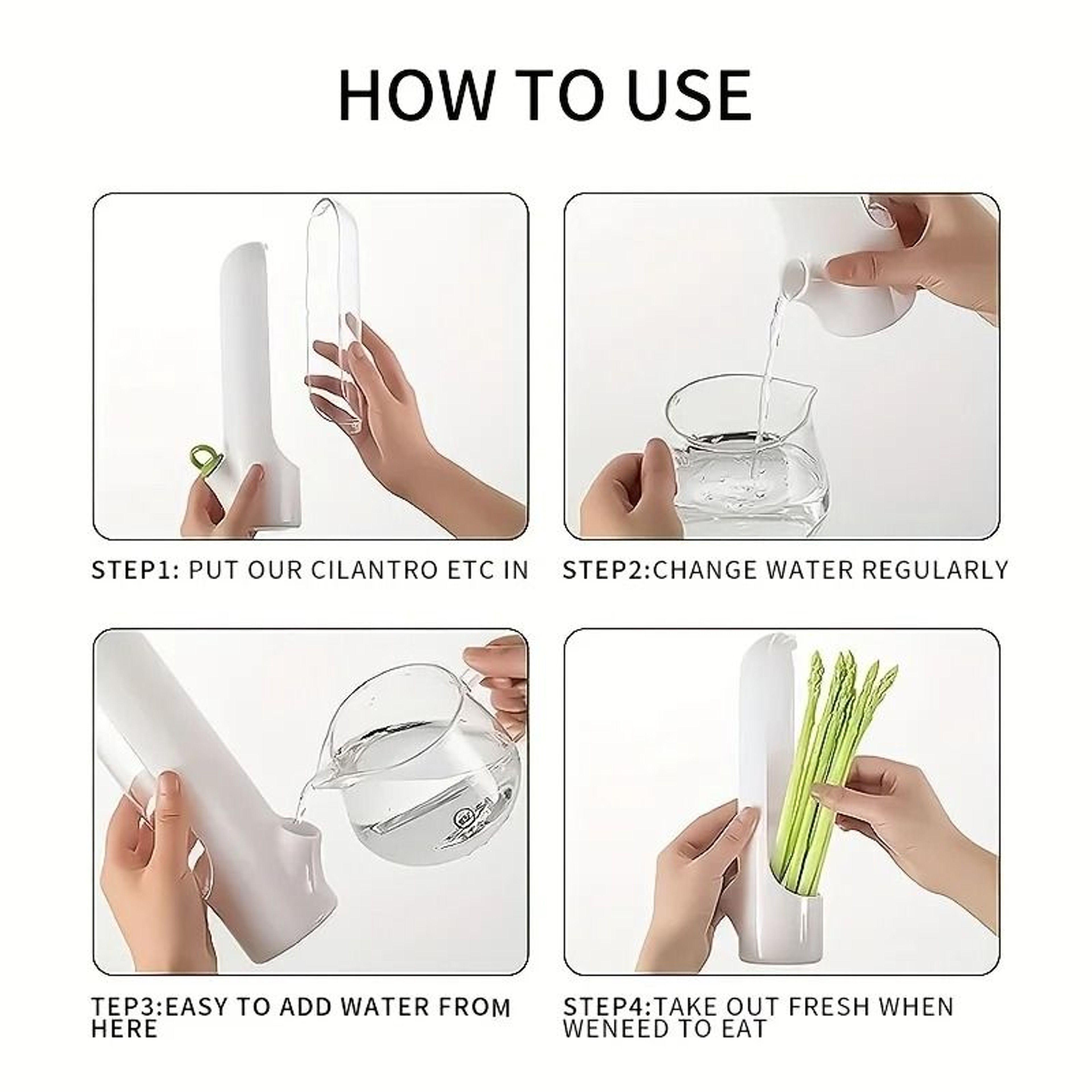 Premium Vegetable Herb Saver Preservation Bottle  Refrigerator FreshKeeping Storage Pod For Coriand 4