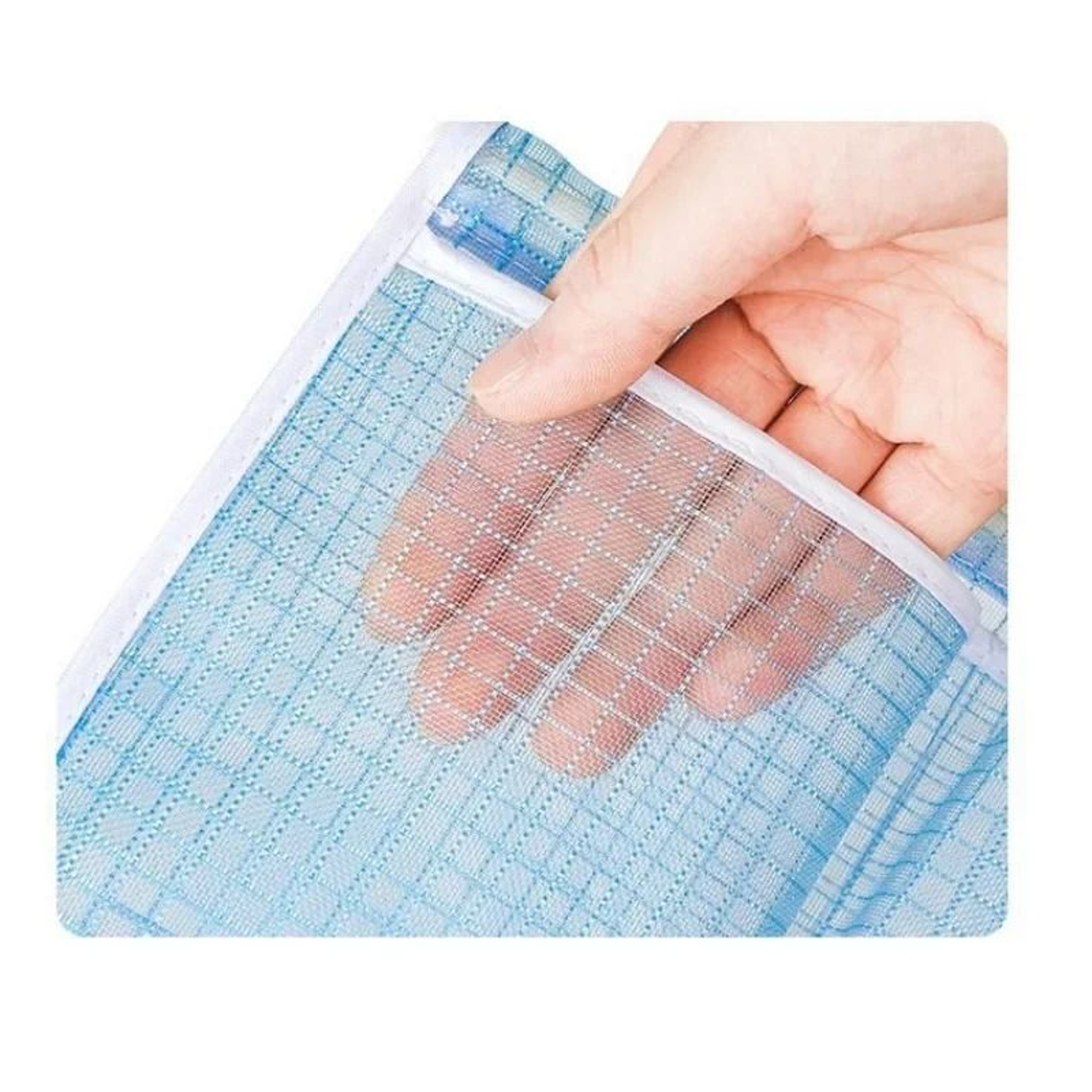 Refrigerator Storage Mesh Bag  Hanging Double Compartment Fridge Door Organizer Pockets 5