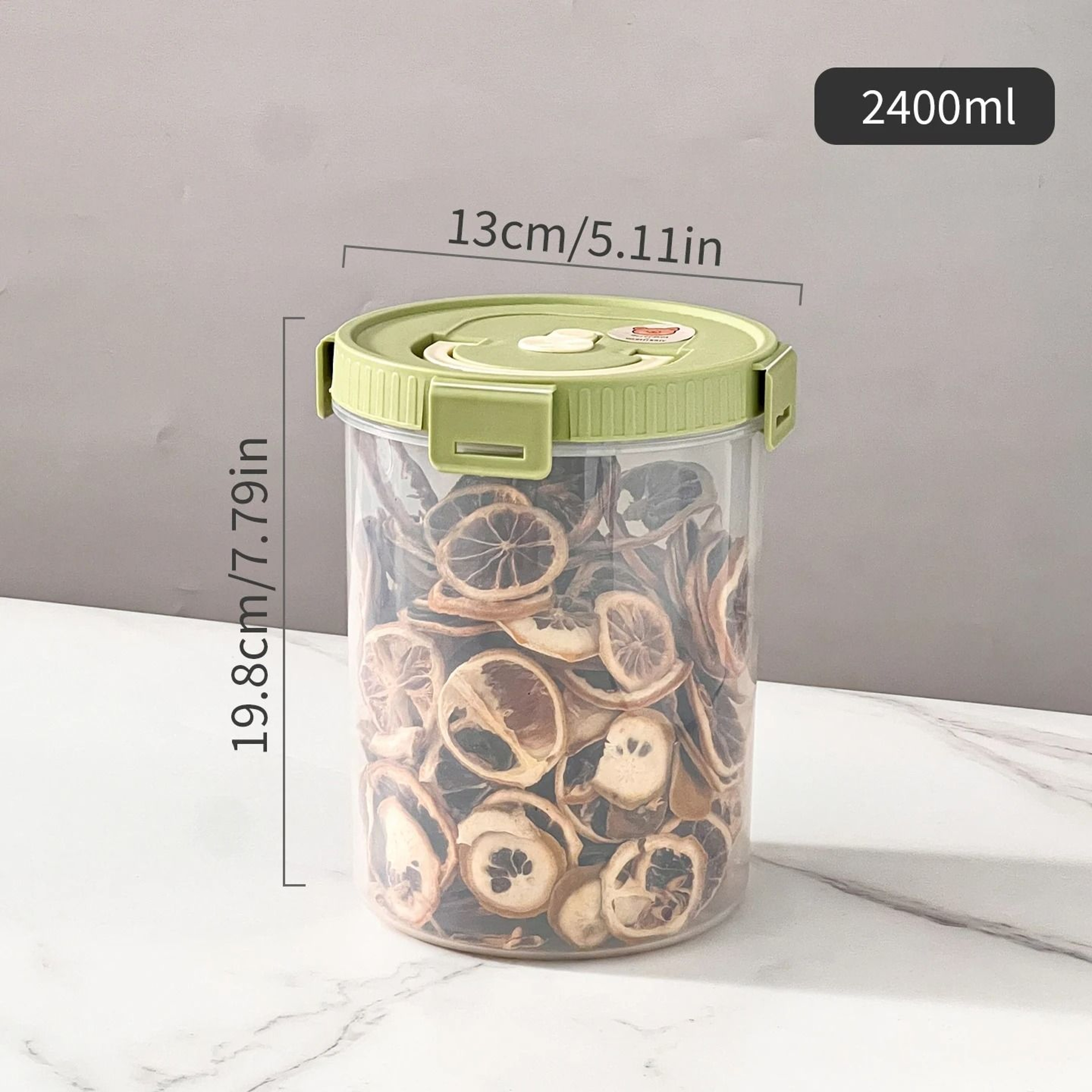 Plastic Cereals Storage Tank With Handle  MoistureProof Sealed Pasta Snack  Spice Container 11
