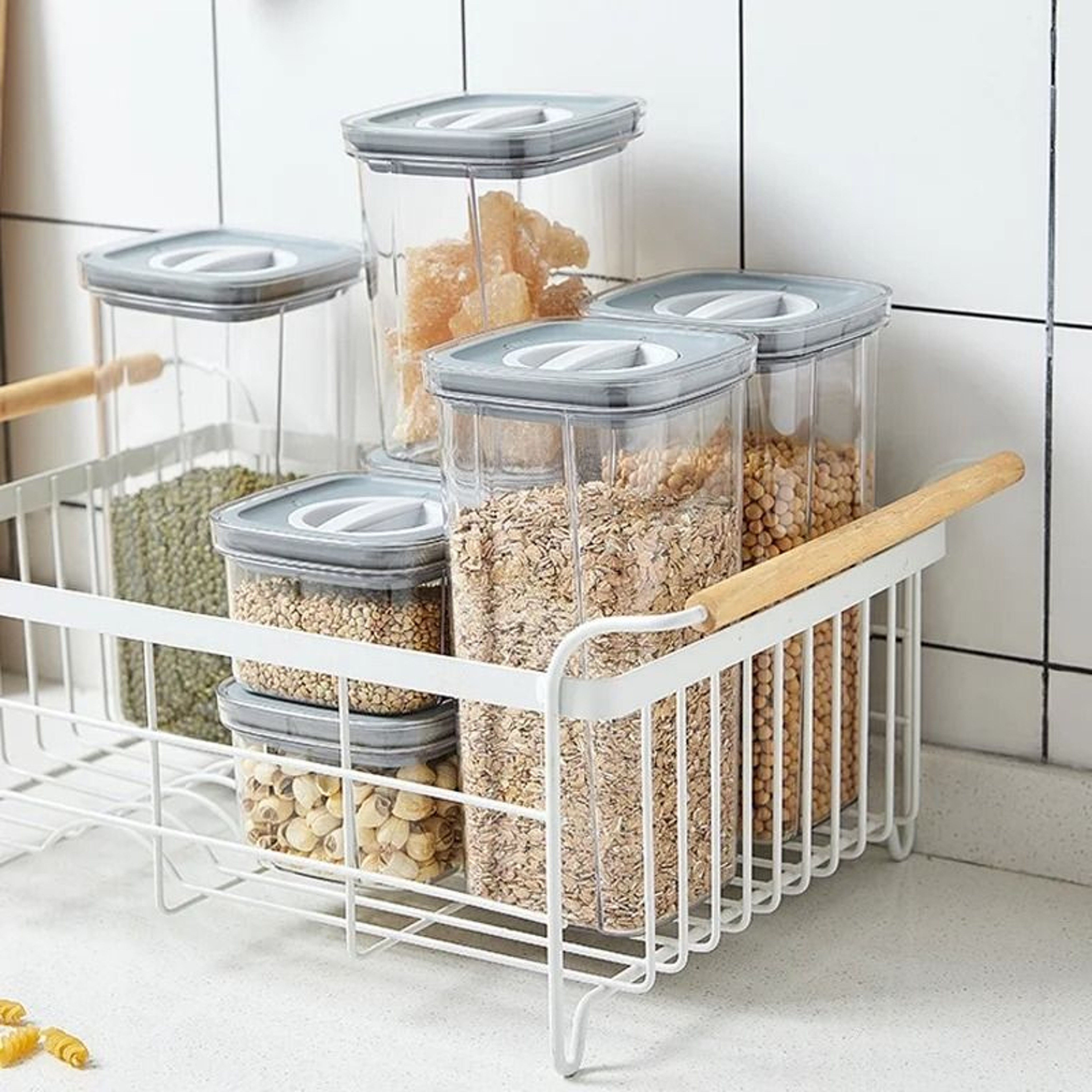 Sealed Kitchen Grain Storage Jars  MoistureProof Organizer Tanks 1