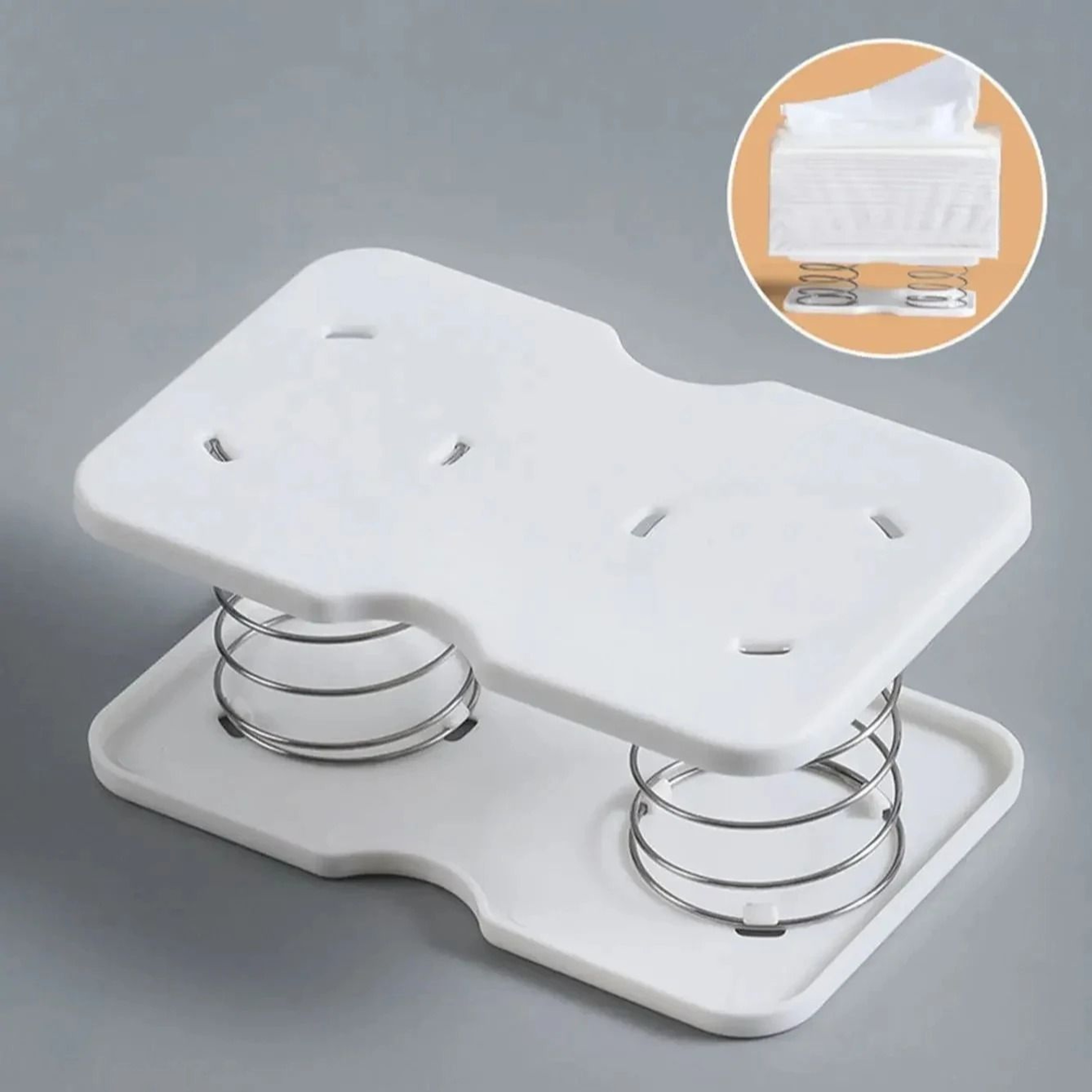 Creative SpringLoaded Automatic Lift Tissue Box Holder Bracket 2