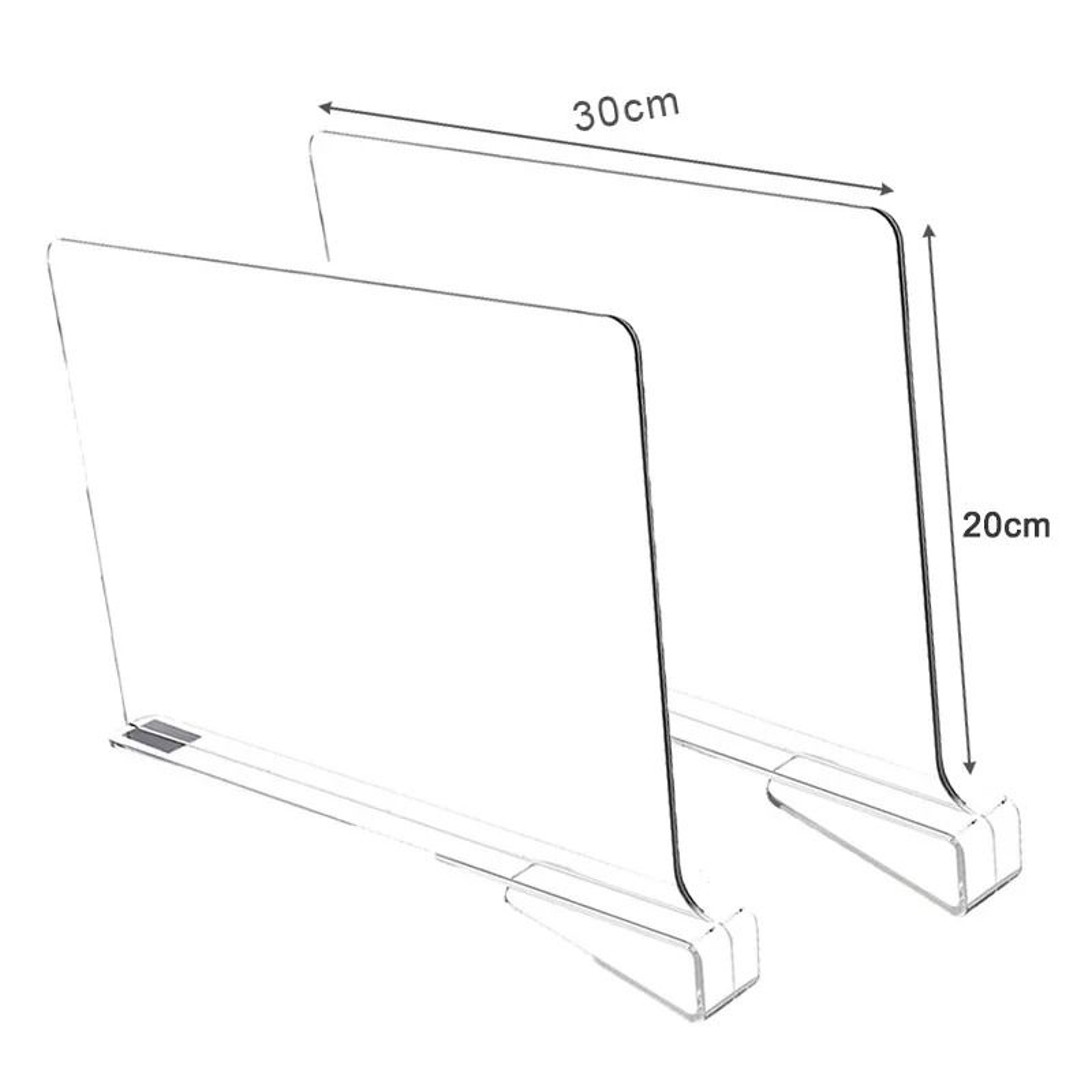 Transparent Closet Shelf Divider And Wardrobe Organizer Baffle Set 6