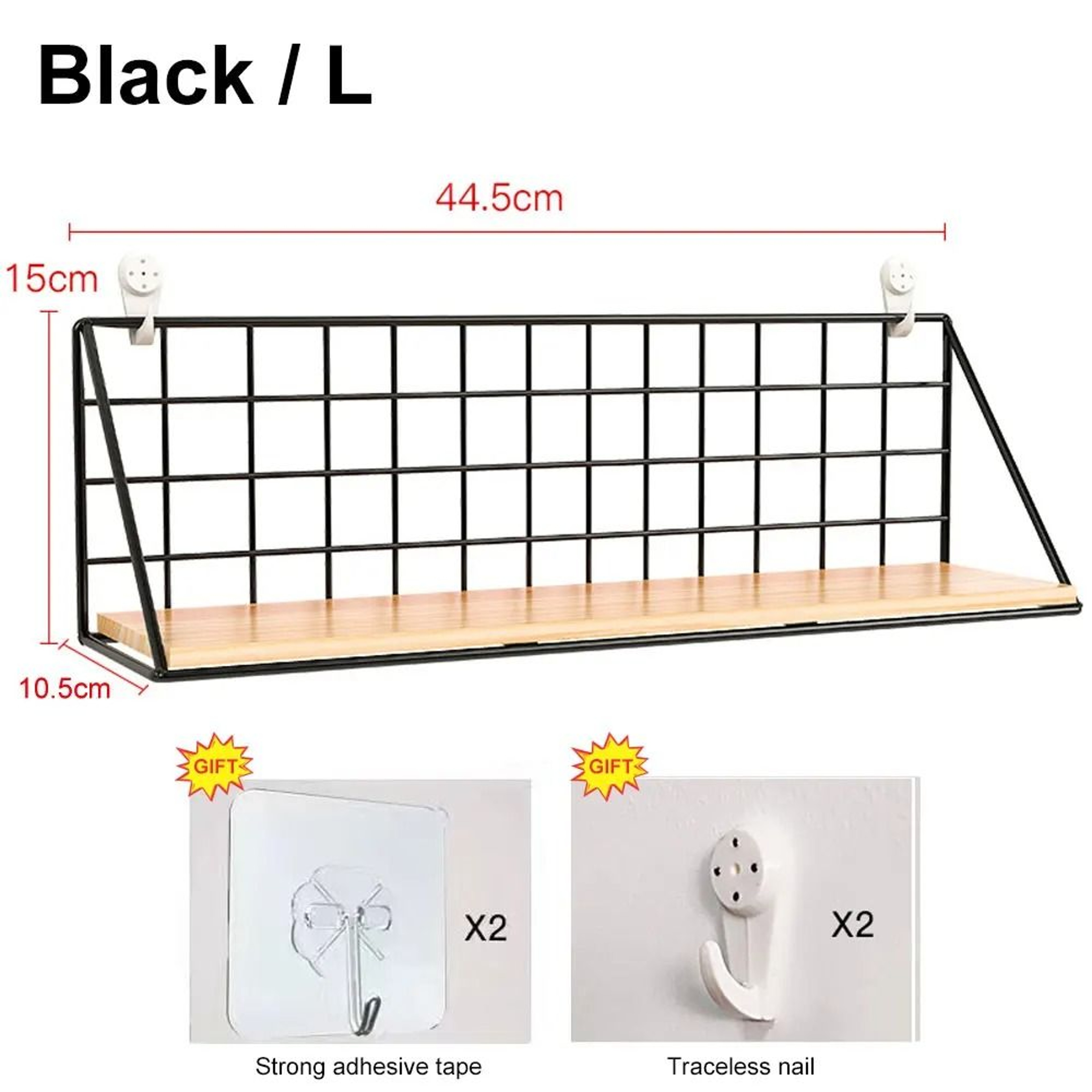 Hanging Wooden Spice Rack And WallMounted Kitchen Storage Shelf 8