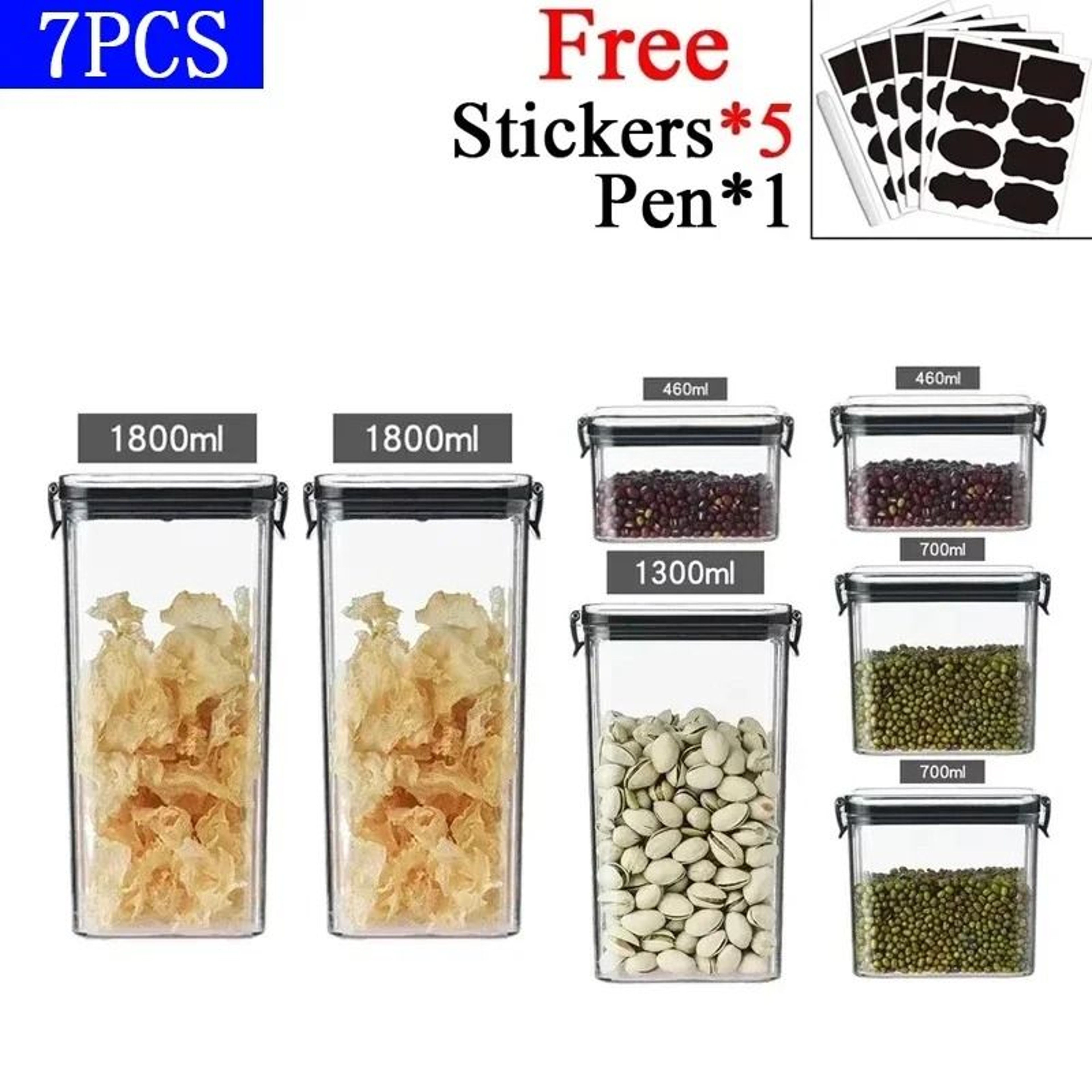 Thick Sealed Storage Tank  Transparent Square Kitchen Grain Container 26