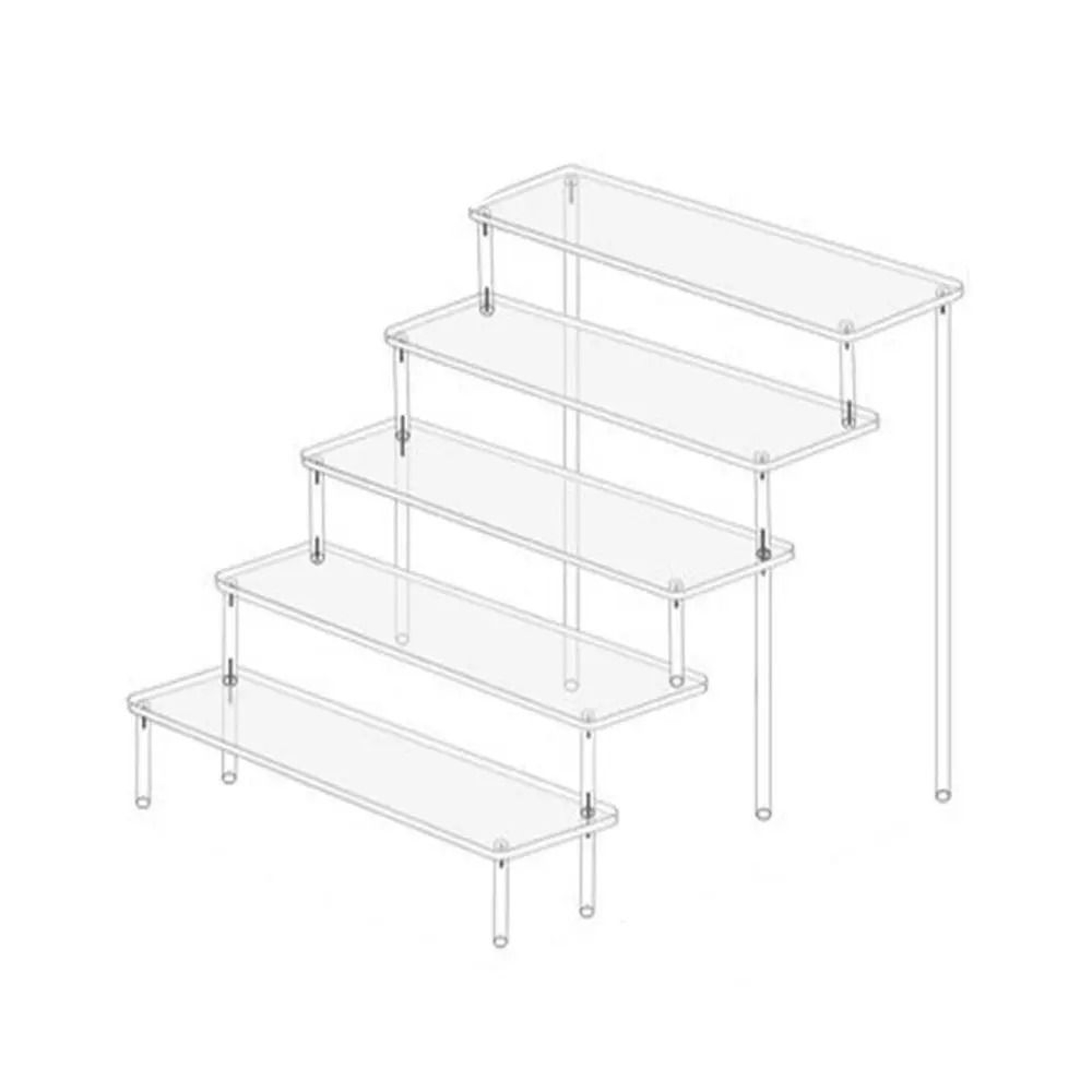 Premium Clear Acrylic Riser Display Stand  Figurine Storage Shelf 20