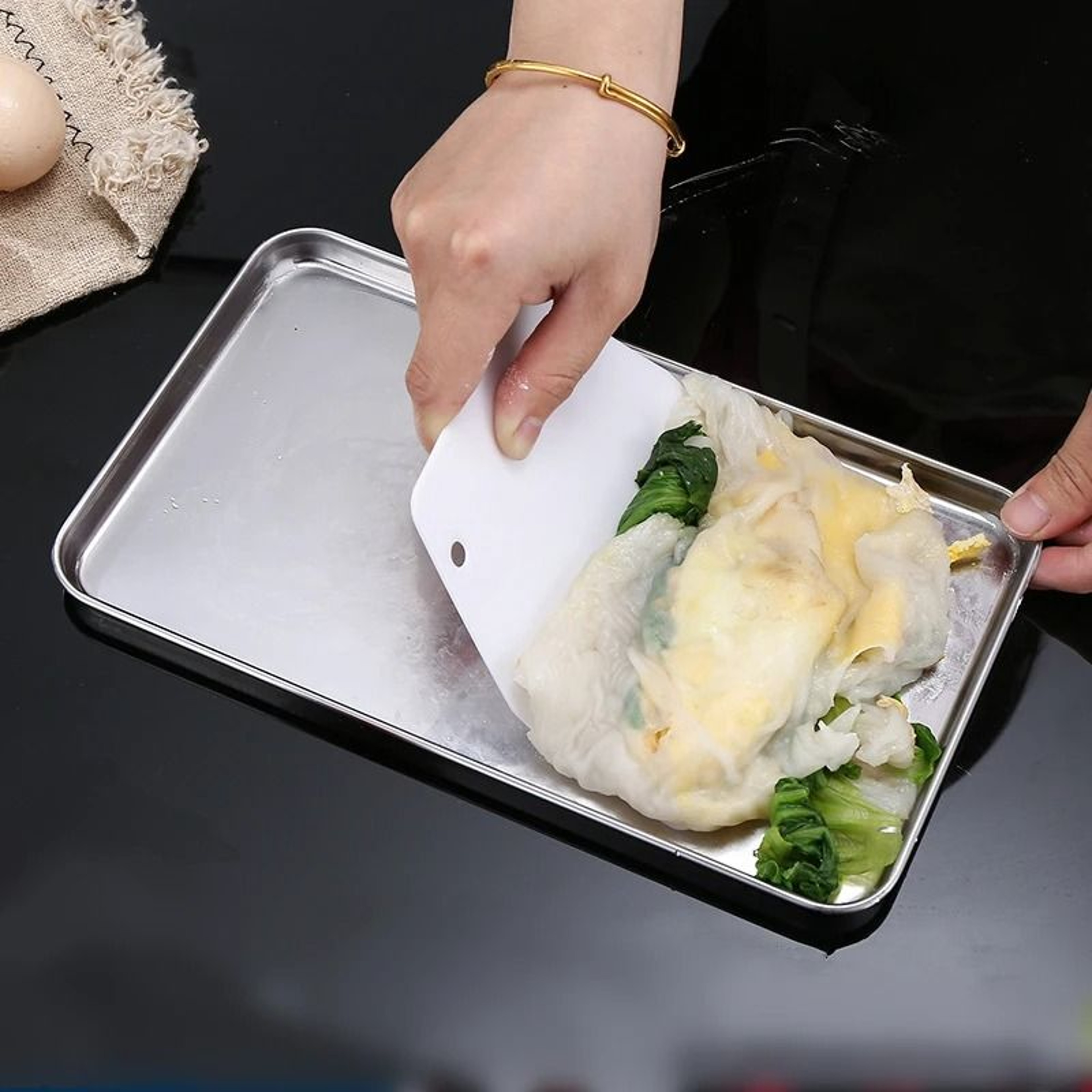 Premium Stainless Steel Rectangular Food Storage Tray  Baking Plate 4