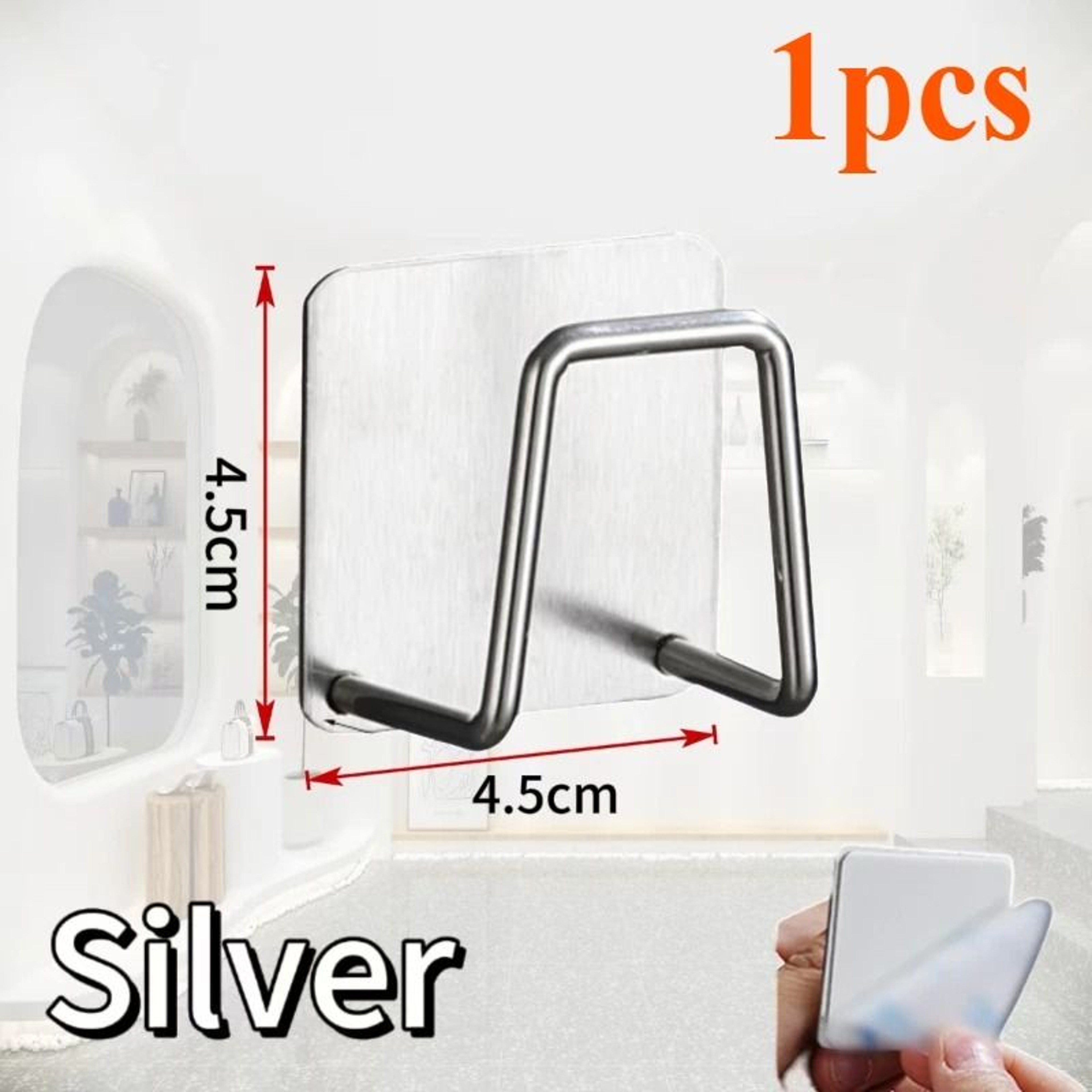 Stainless Steel Sink Sponge Rack  Adhesive Draining Holder 6
