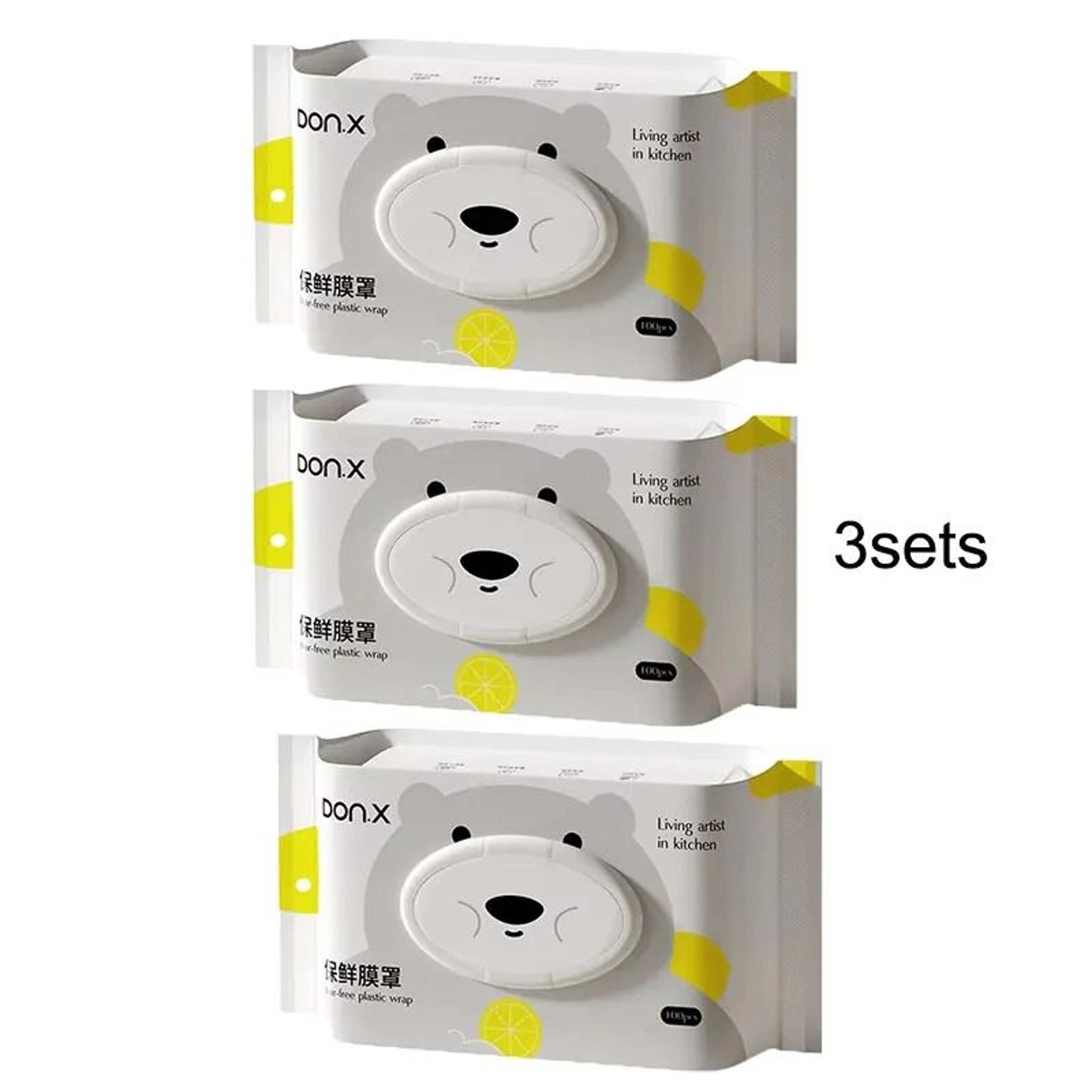ThreeSet Disposable Plastic Wrap Cover  Removable Food Grade Fruit Preservation Cover 5