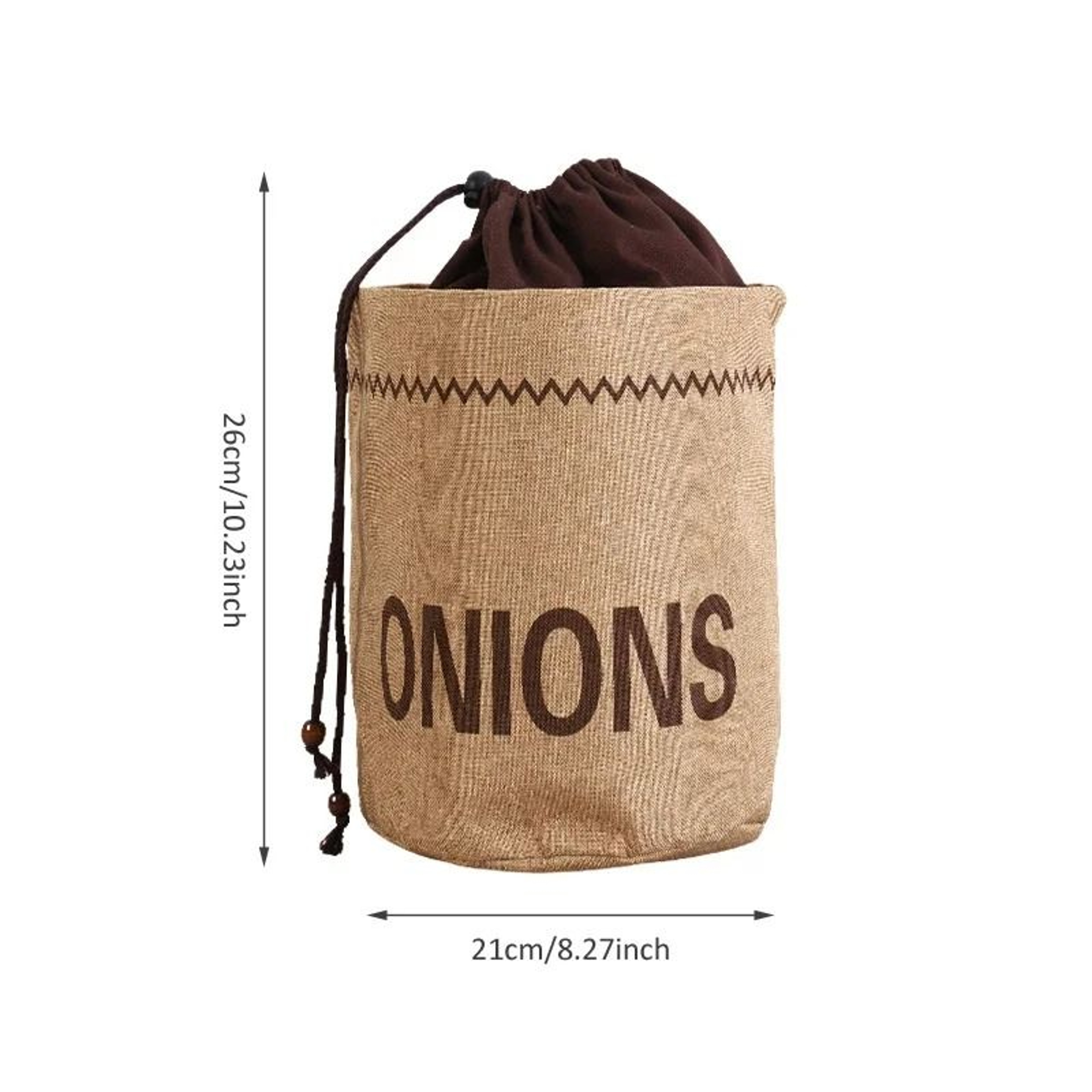 Kitchen Hessian Burlap Drawstring Storage Bag For Vegetables And Grains 7