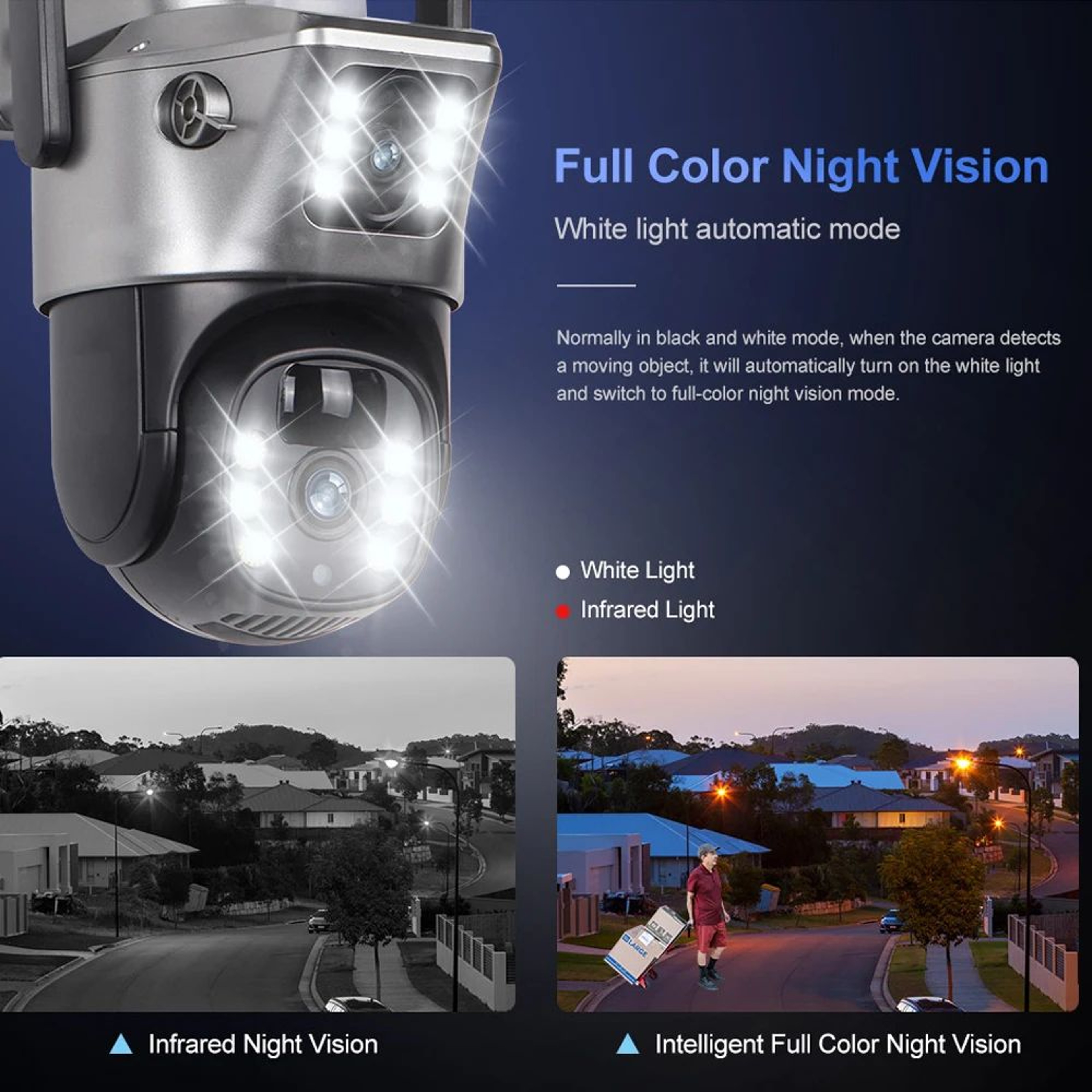 4G WiFi Solar Camera Dual Lens Outdoor 8MP 4K Battery IP Camera With Night Vision And Motion Detect 5