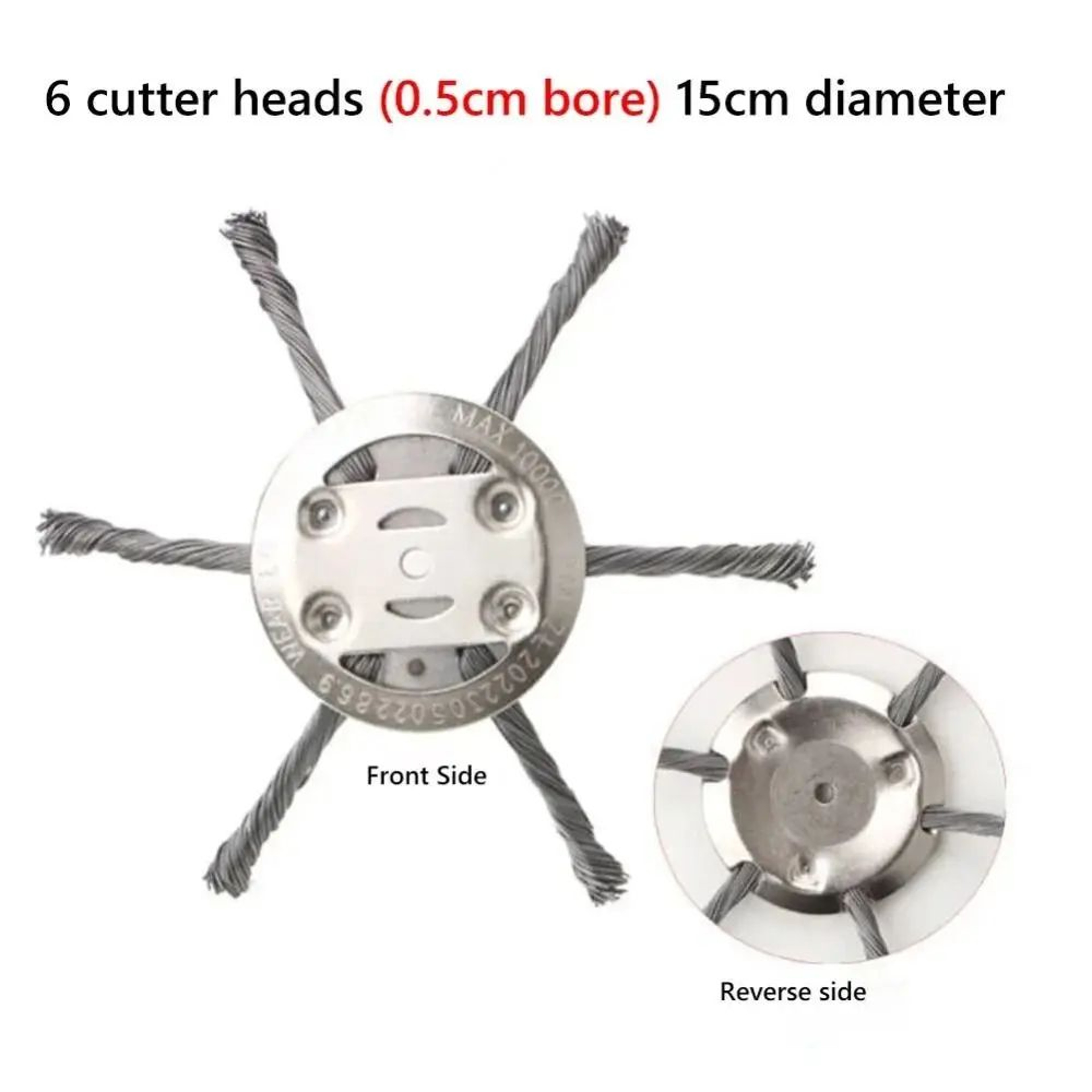 Universal Steel Wire Weed Brush Head 6 Inch Grass Trimmer Head For Lawn Mowers And Rust Removal 7
