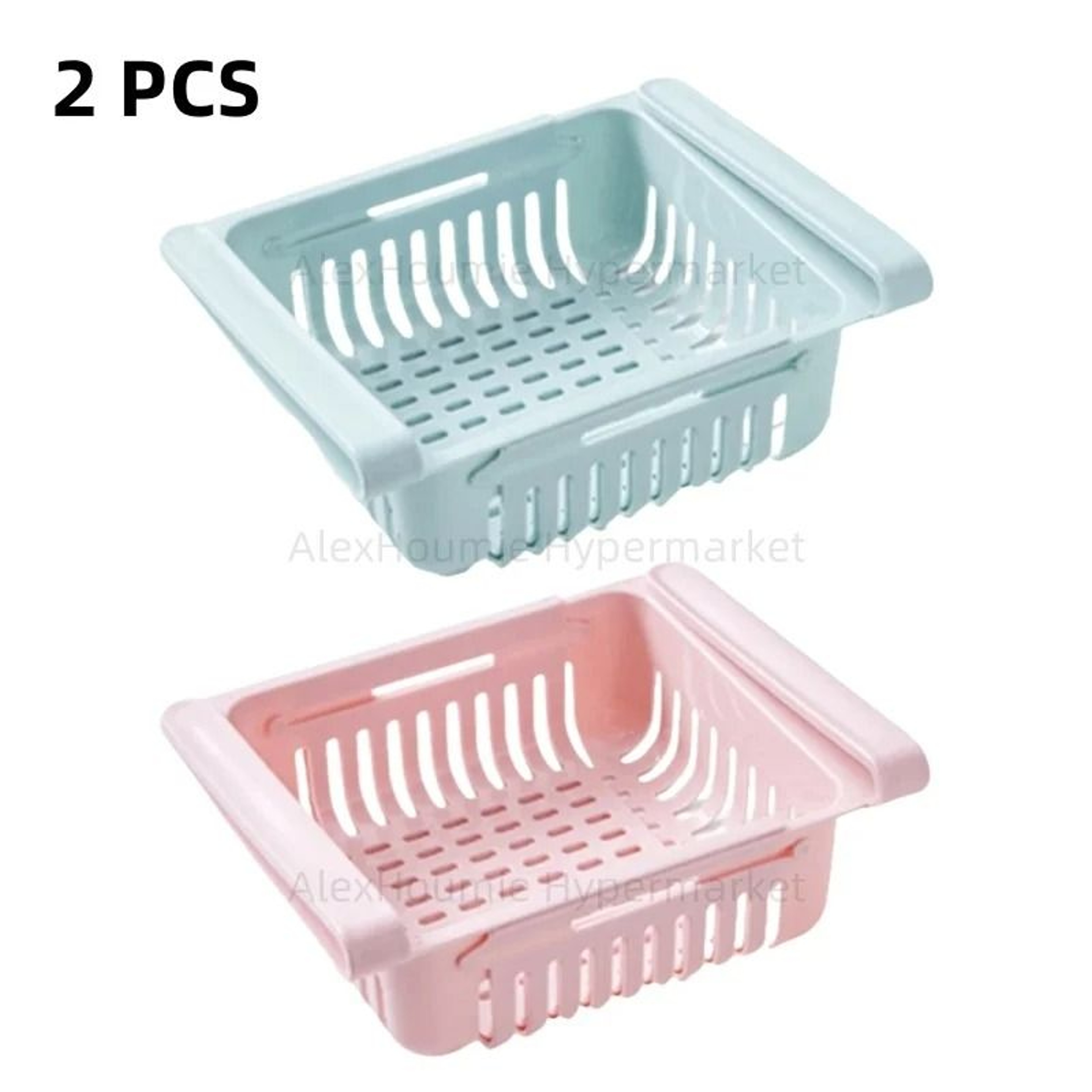 2Pack Retractable Refrigerator Hanging Drawer Organizer And Sliding Storage Box 13