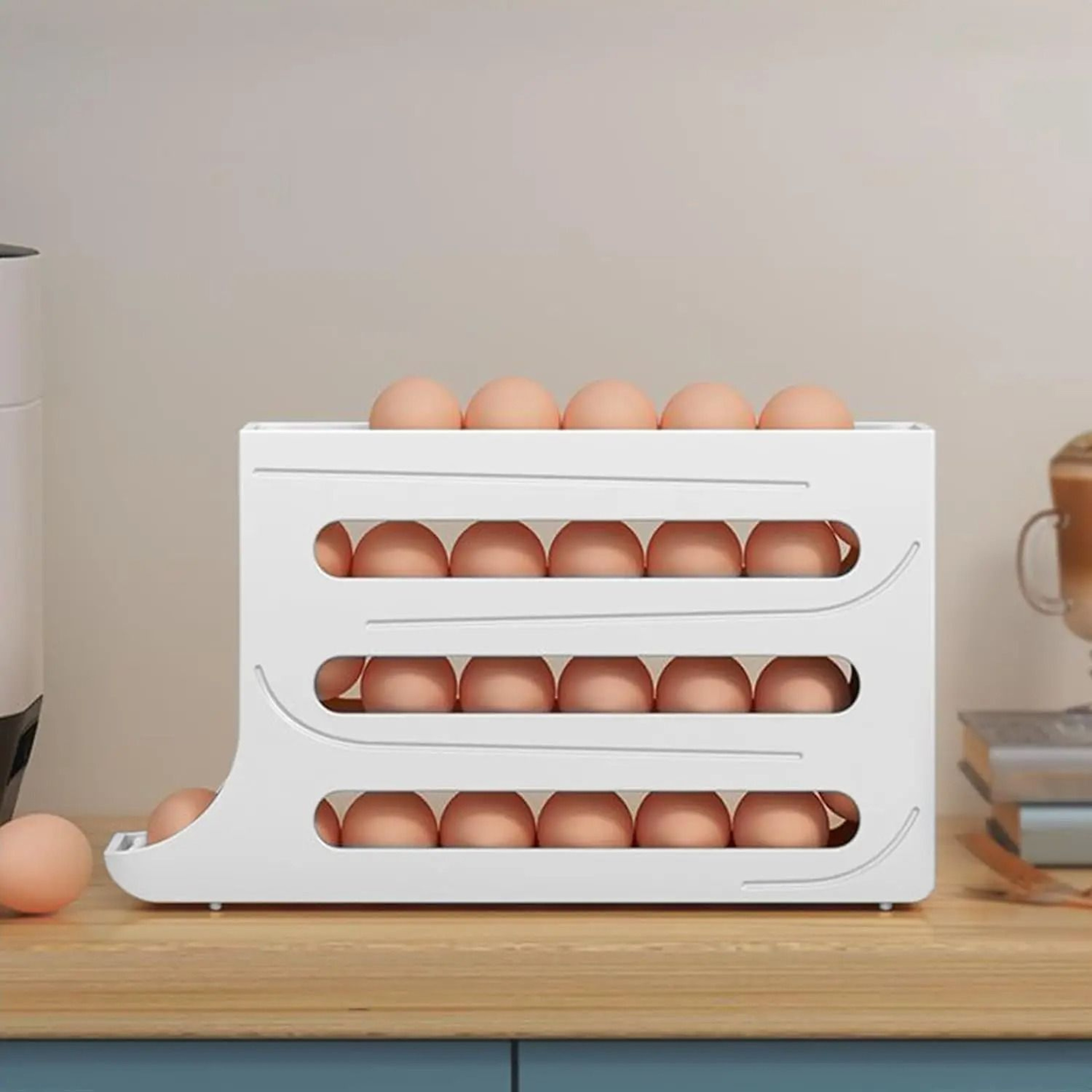 Automatic Rolling Egg Storage Rack 4 Tiers 4
