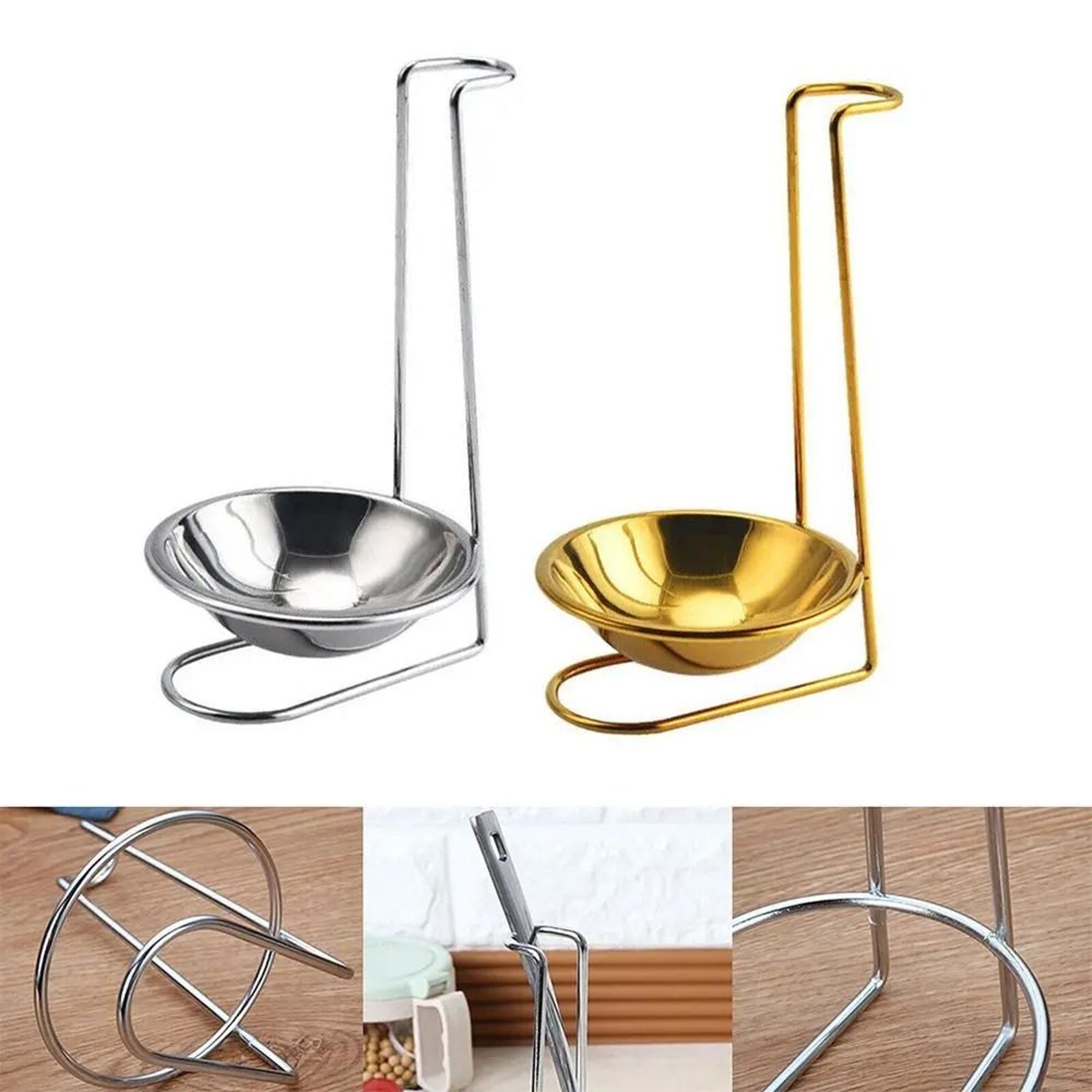 Vertical Kitchen Ladle And Soup Spoon Rest Stand 2
