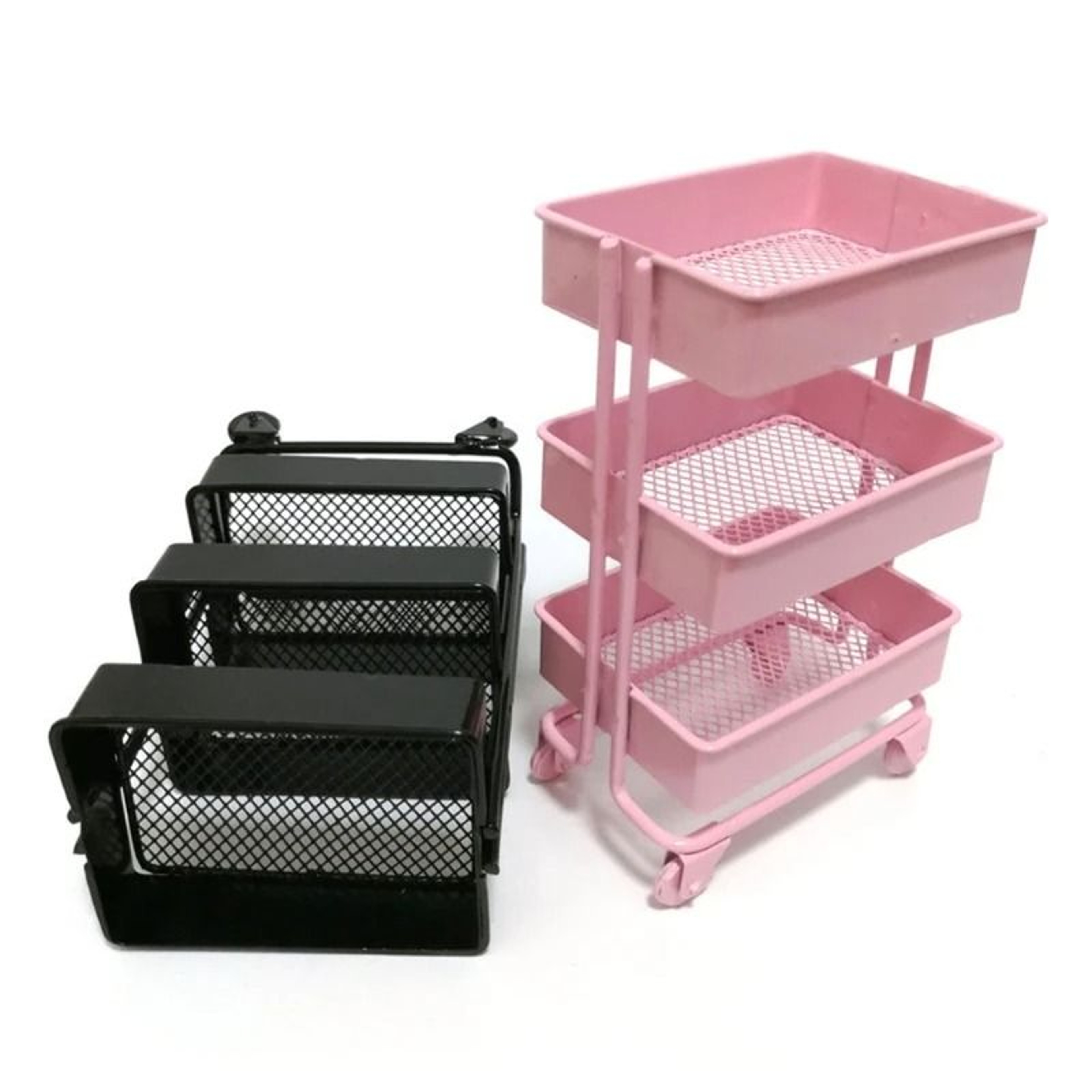 Miniature 3Tier Rolling Trolley Storage Rack 1