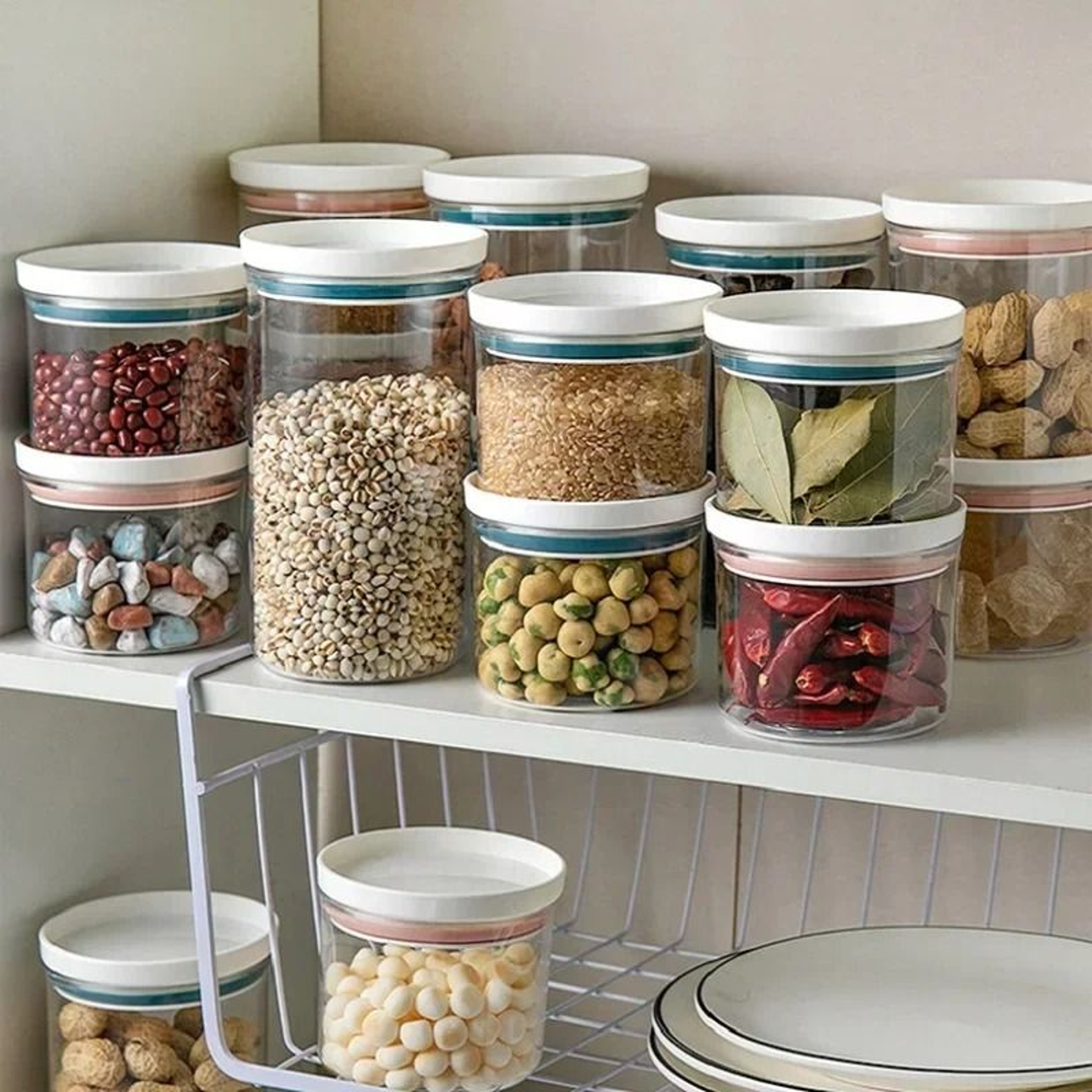 FoodGrade Transparent Sealed Grain  Snack Storage Jar 1