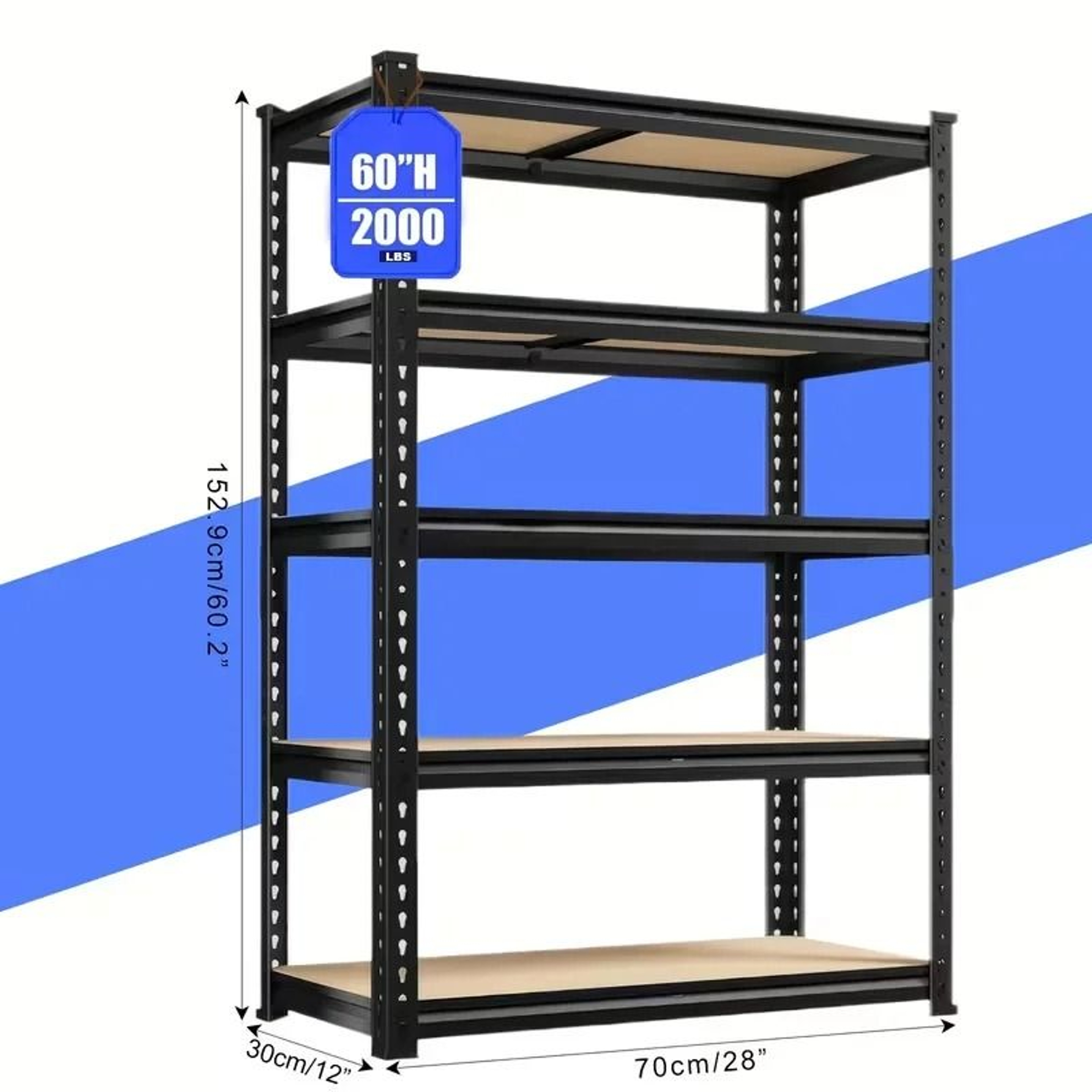 Industrial HeavyDuty Garage Shelving  Adjustable Storage Rack 6