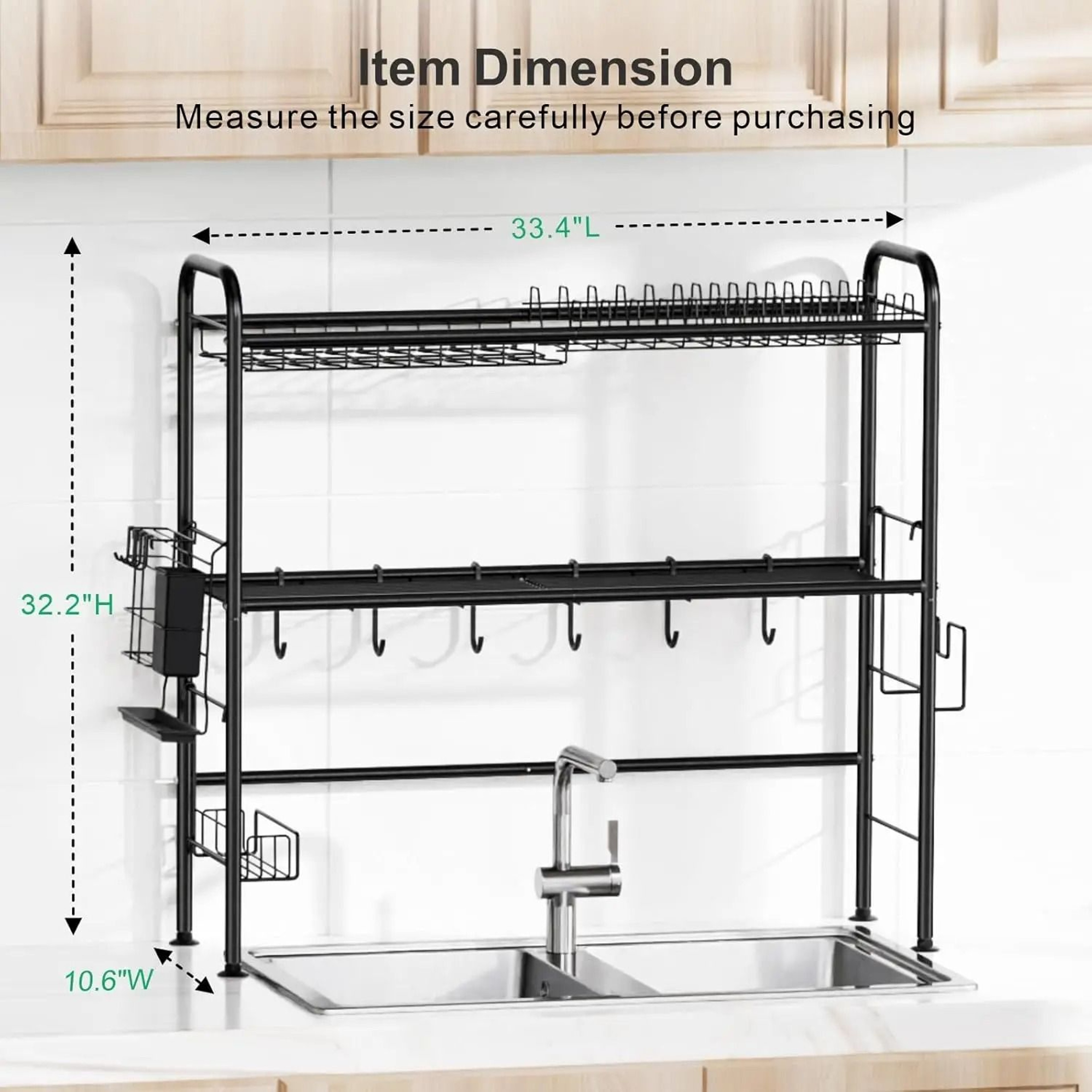 Over The Sink Dish Drying Rack  Above Sink Dish Drainer System 5