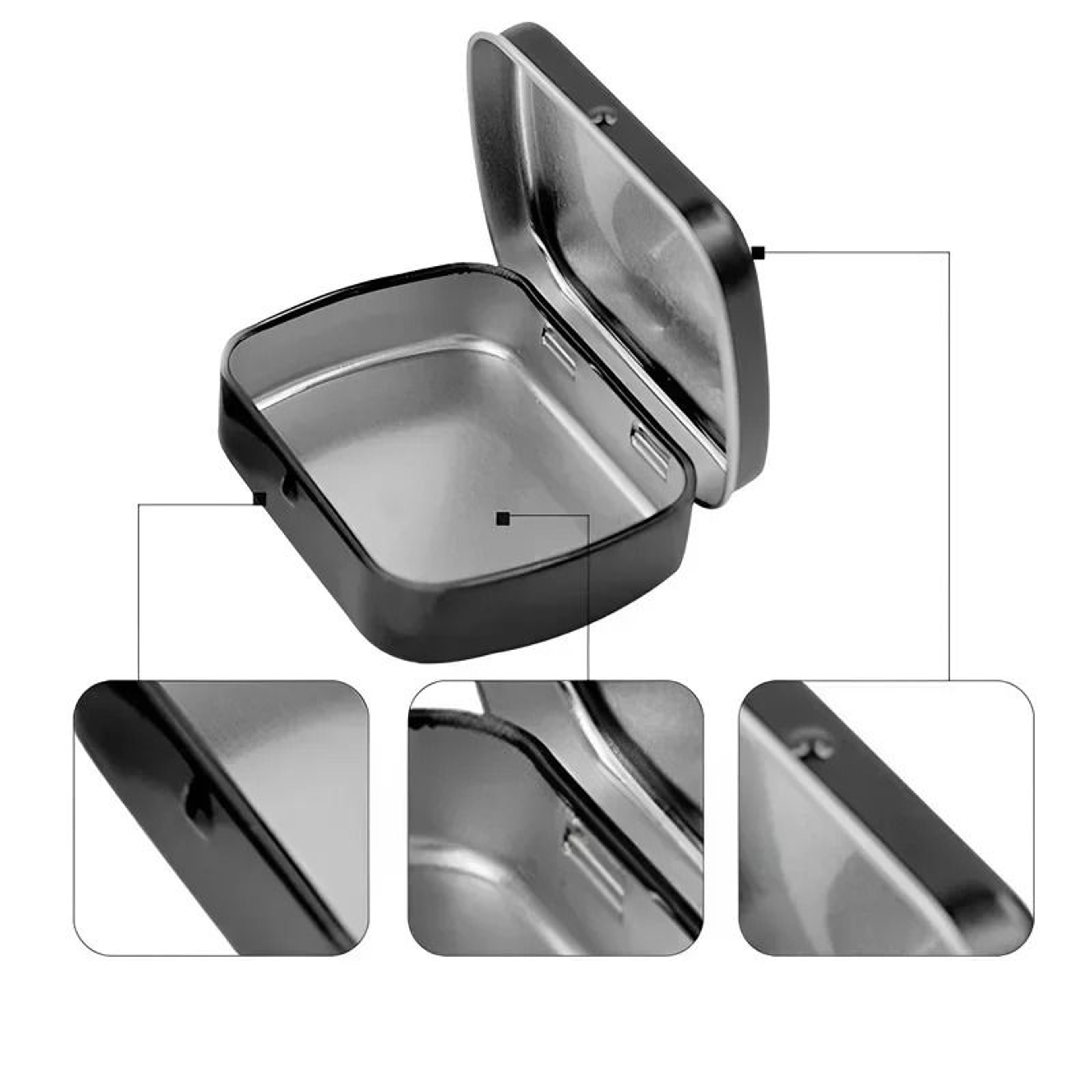 Portable Mini Metal Storage Tin Box Set 12Piece 1