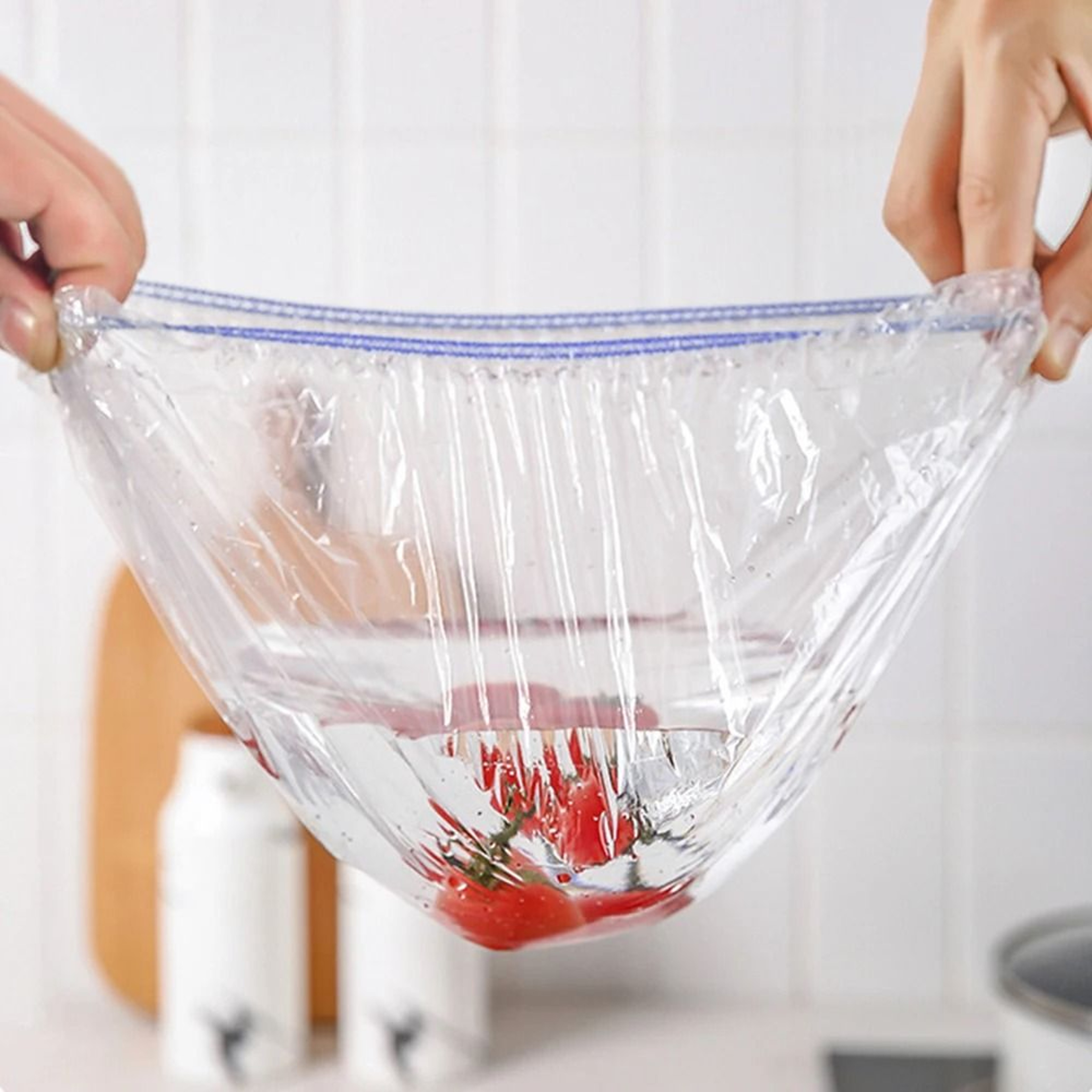 Reusable Elastic Food  Fruit Cover Bags Set 4