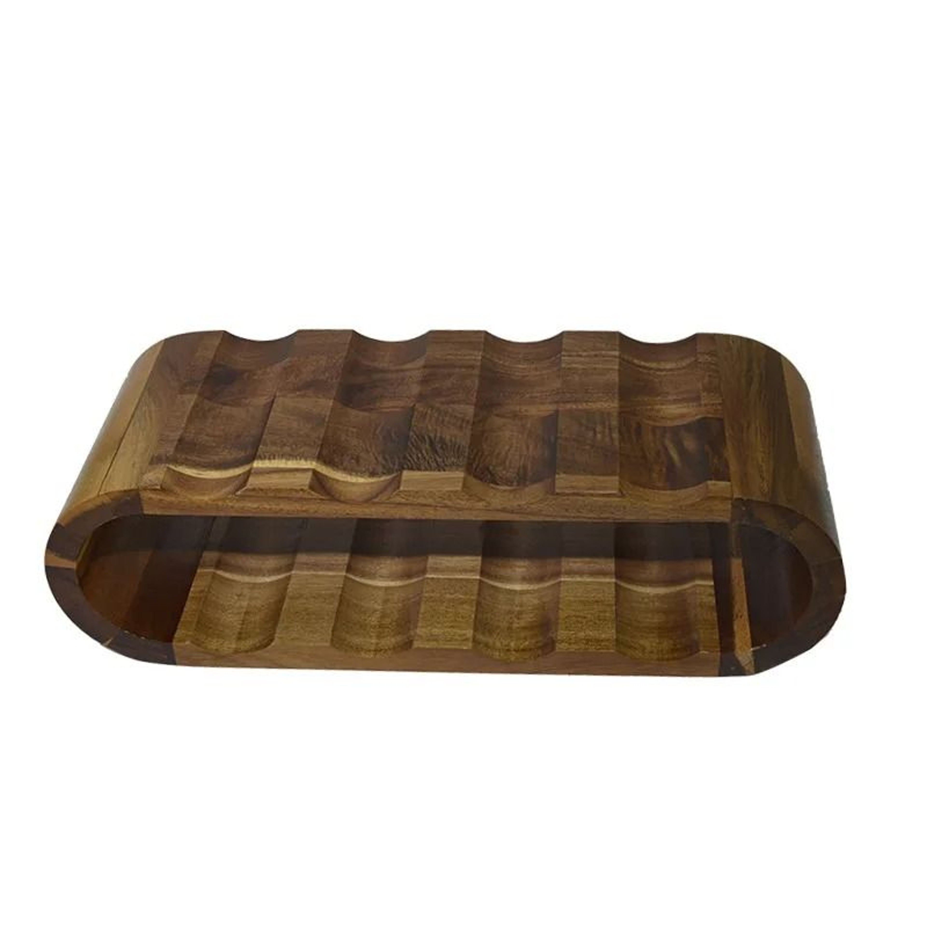 Wooden DoubleLayer Red Wine Display Rack 13
