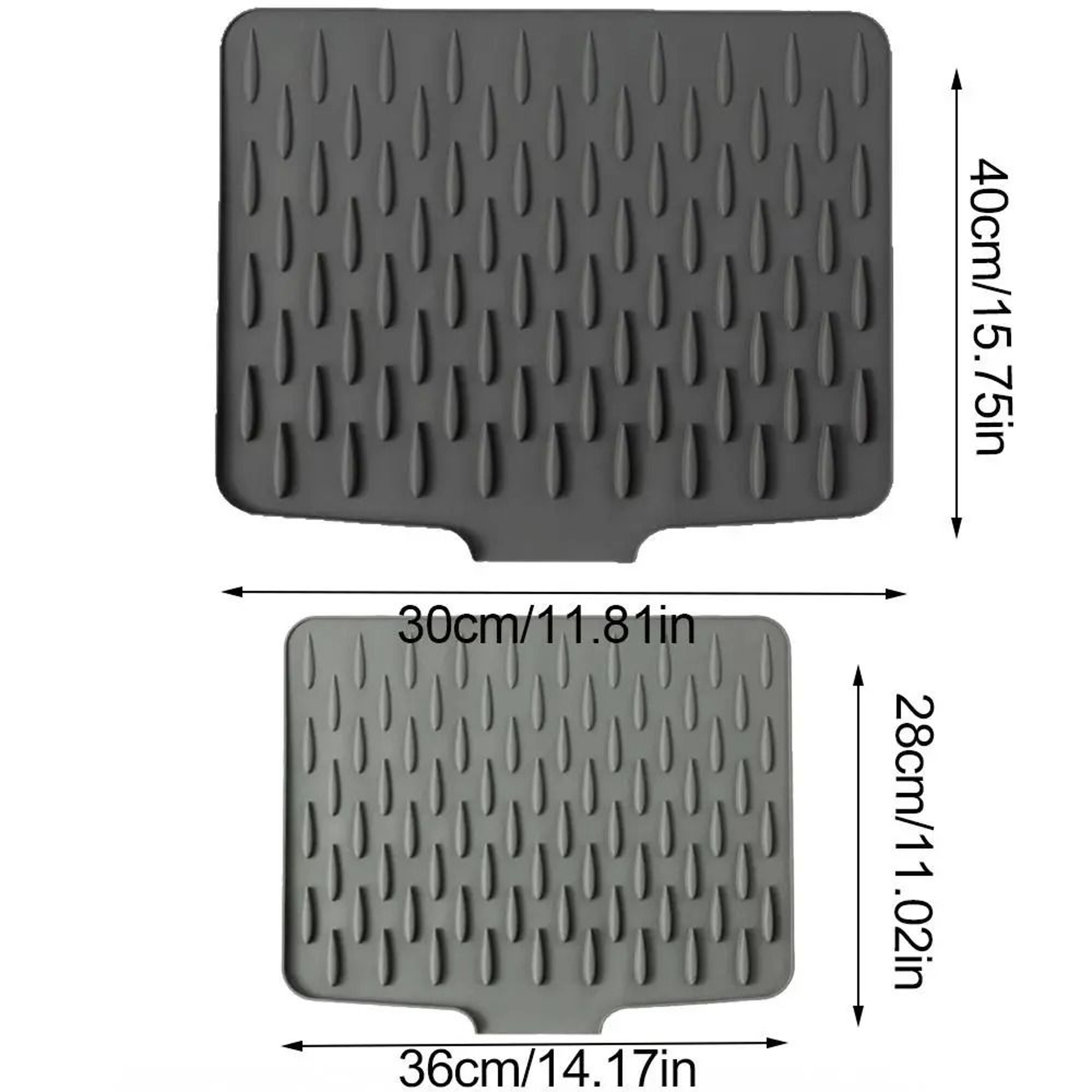 Large NonSlip Silicone Drainage  Dish Drying Mat 5