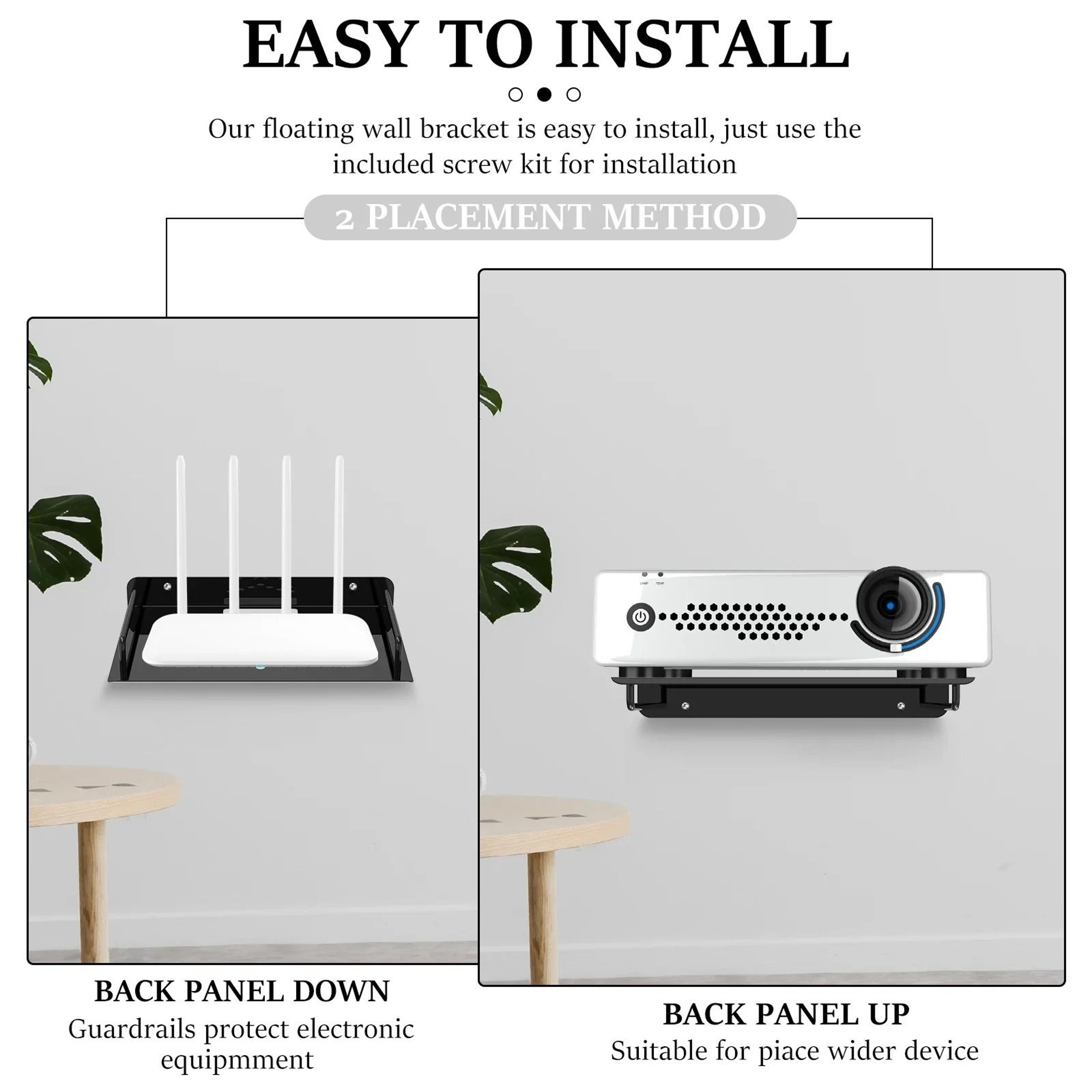 WallMounted MultiFunctional Projector  Router Storage Rack 4
