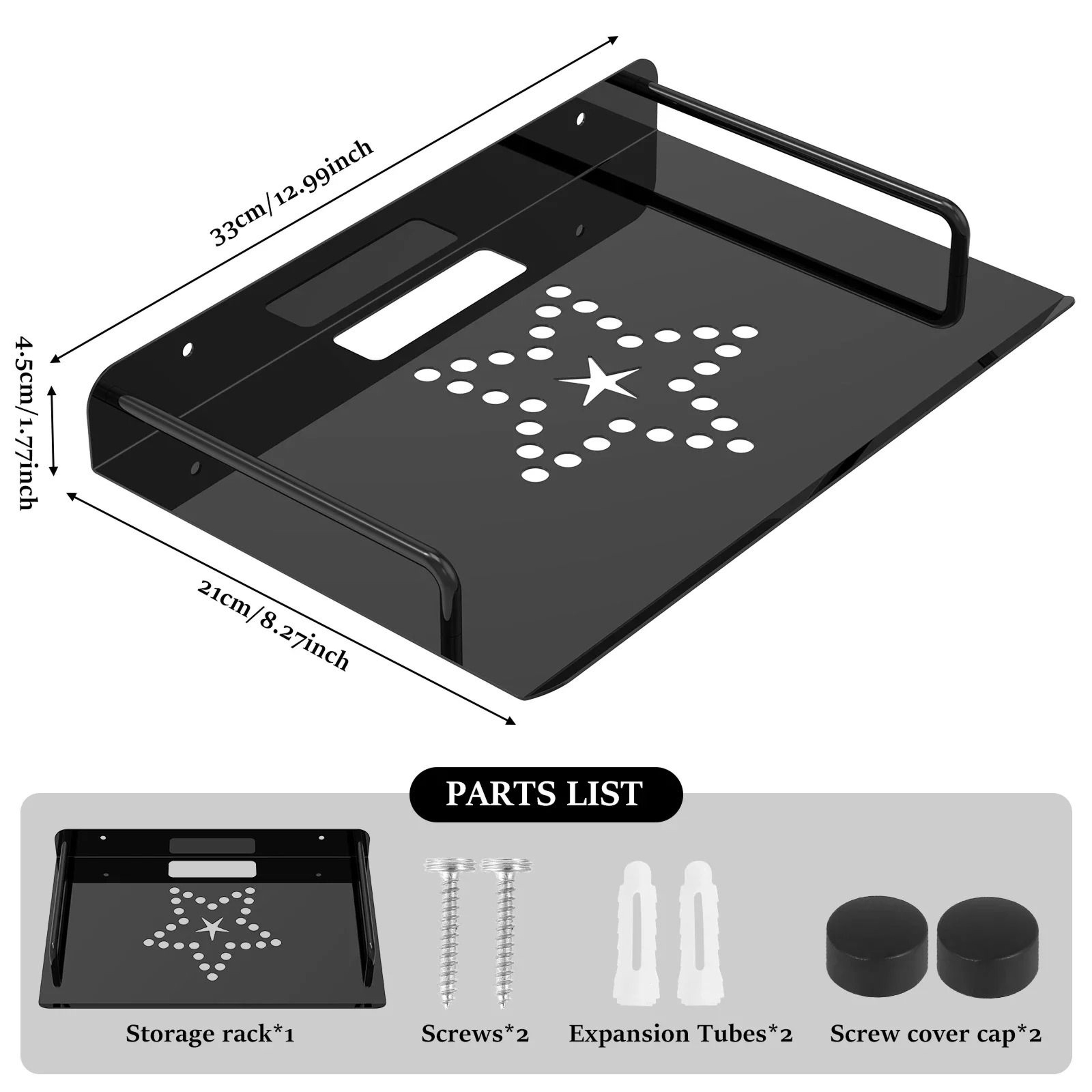 WallMounted MultiFunctional Projector  Router Storage Rack 5