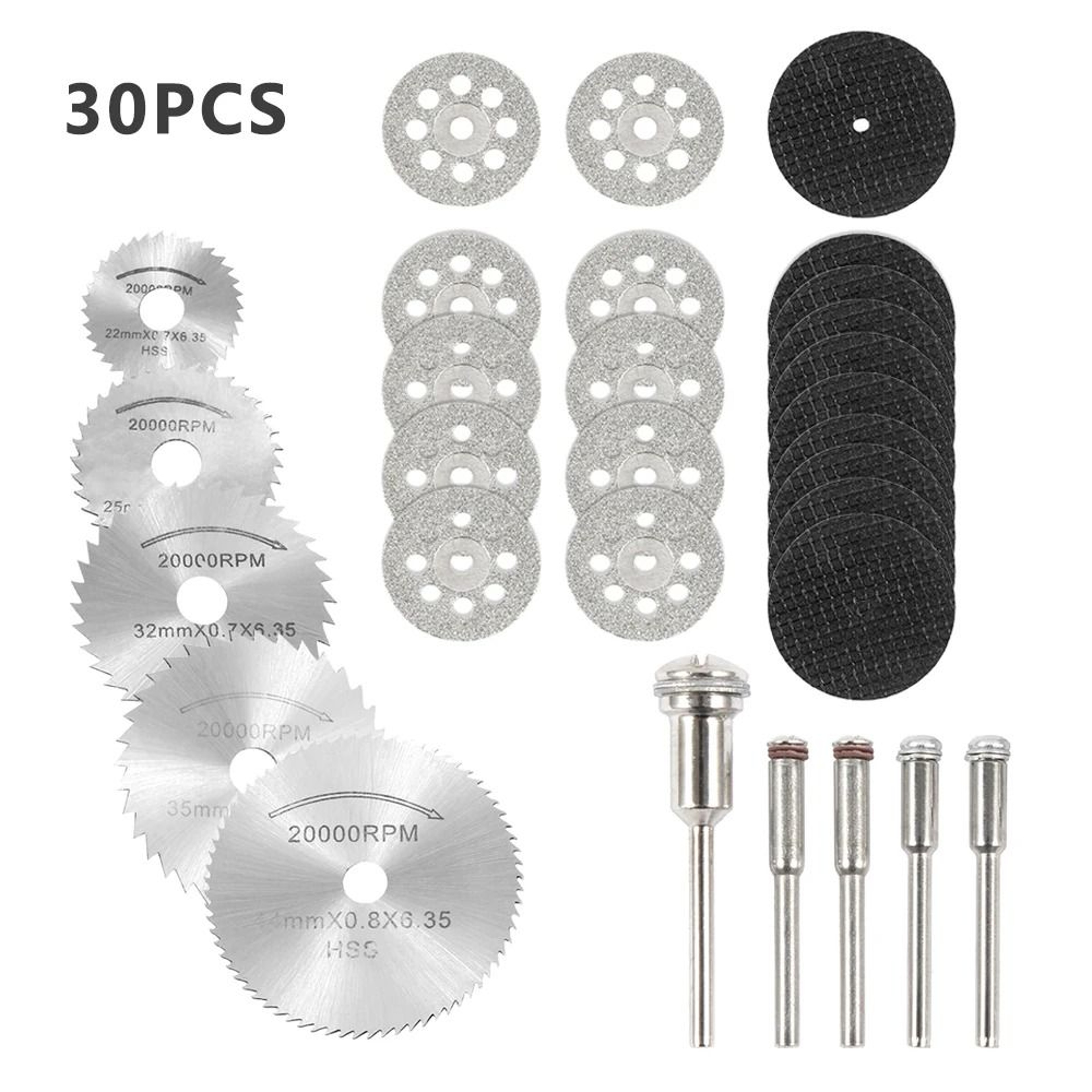Rotary Tool Mini Circular Saw Blade  Cutting Disc Set 6 To 32Piece 6
